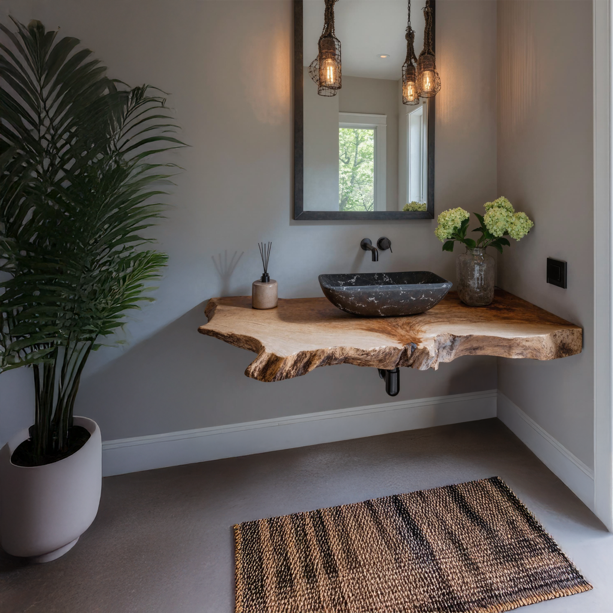 Elegant Farmhouse Bathroom Floating Shelf With Natural Wood SILDTBRV116