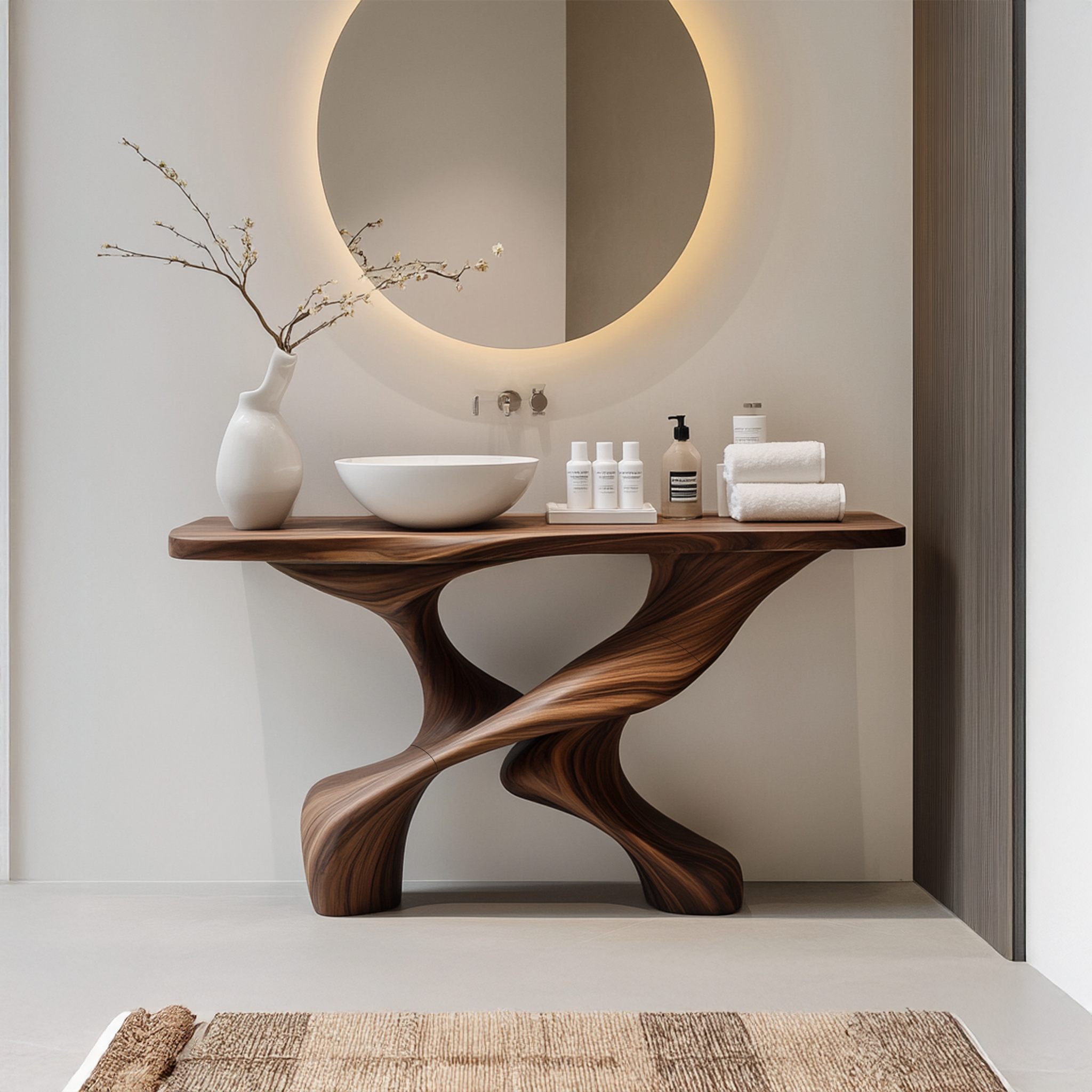 Handcrafted Vanity For Elegant Bathroom Furniture SILDTTNBRV007