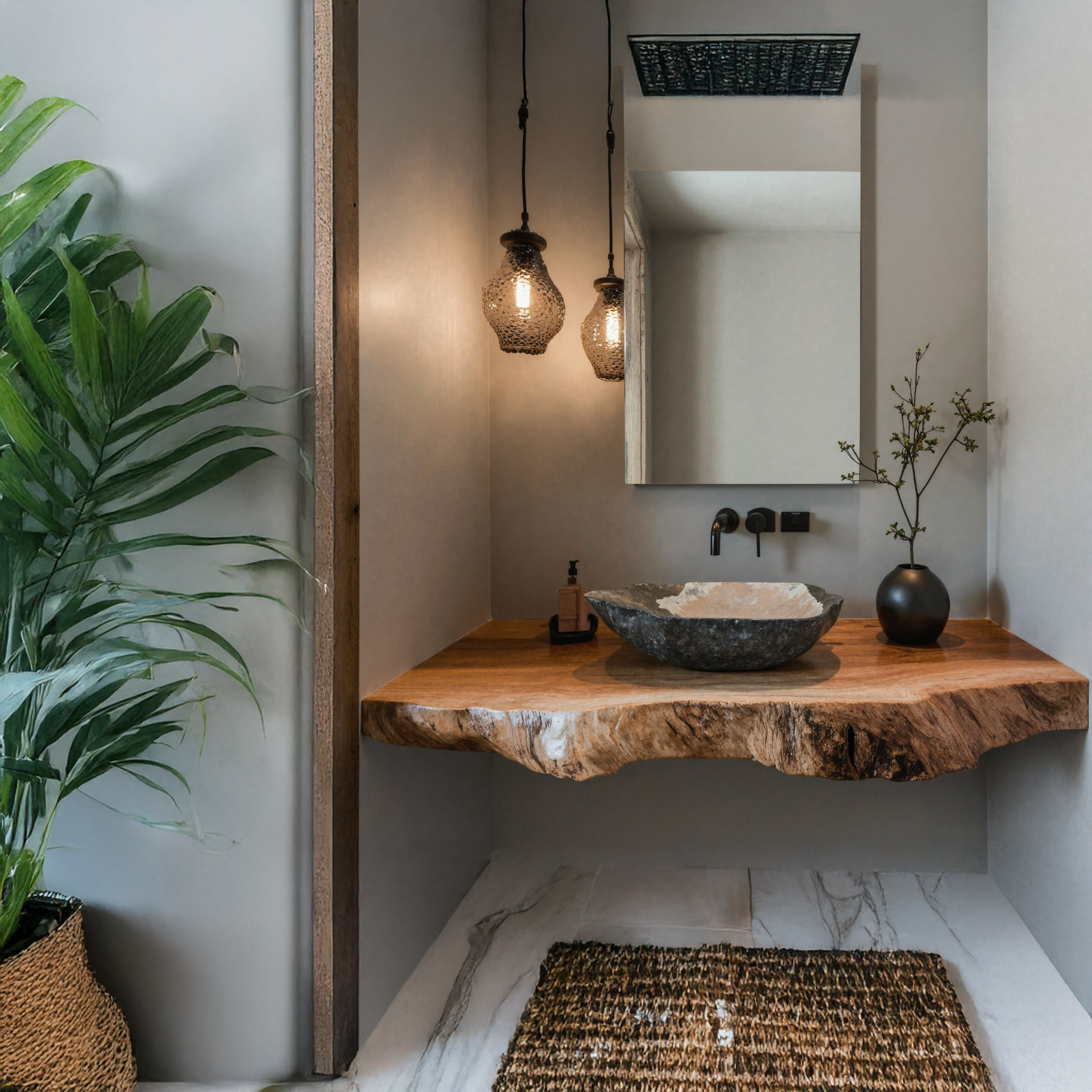 Farmhouse Wooden Bathroom Vanity Shelf For Any Rustic Home SILDTBRV118