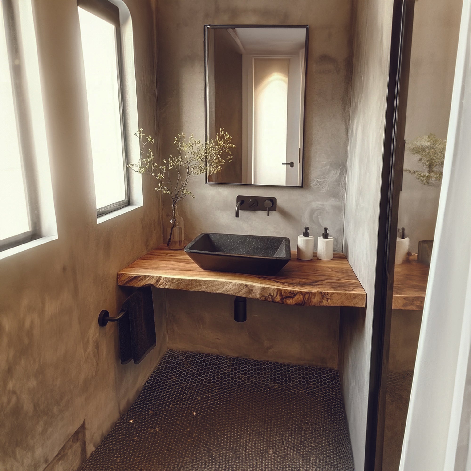 Rustic Wall Mounted Floating Shelf Living Room SINLBRV047