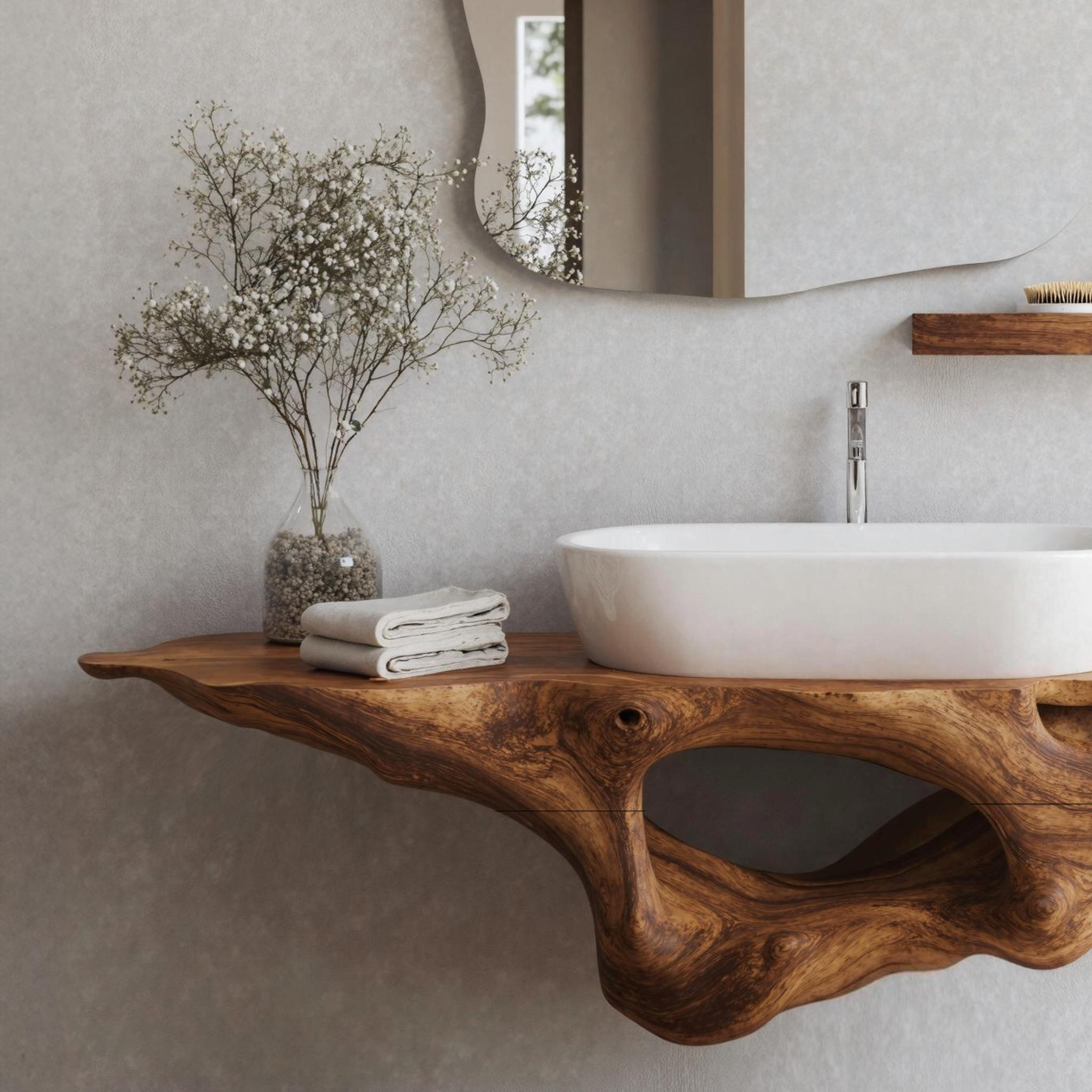 Farmhouse Solid Wood Vanity Unique Bathroom Design SILDTTRBAS001