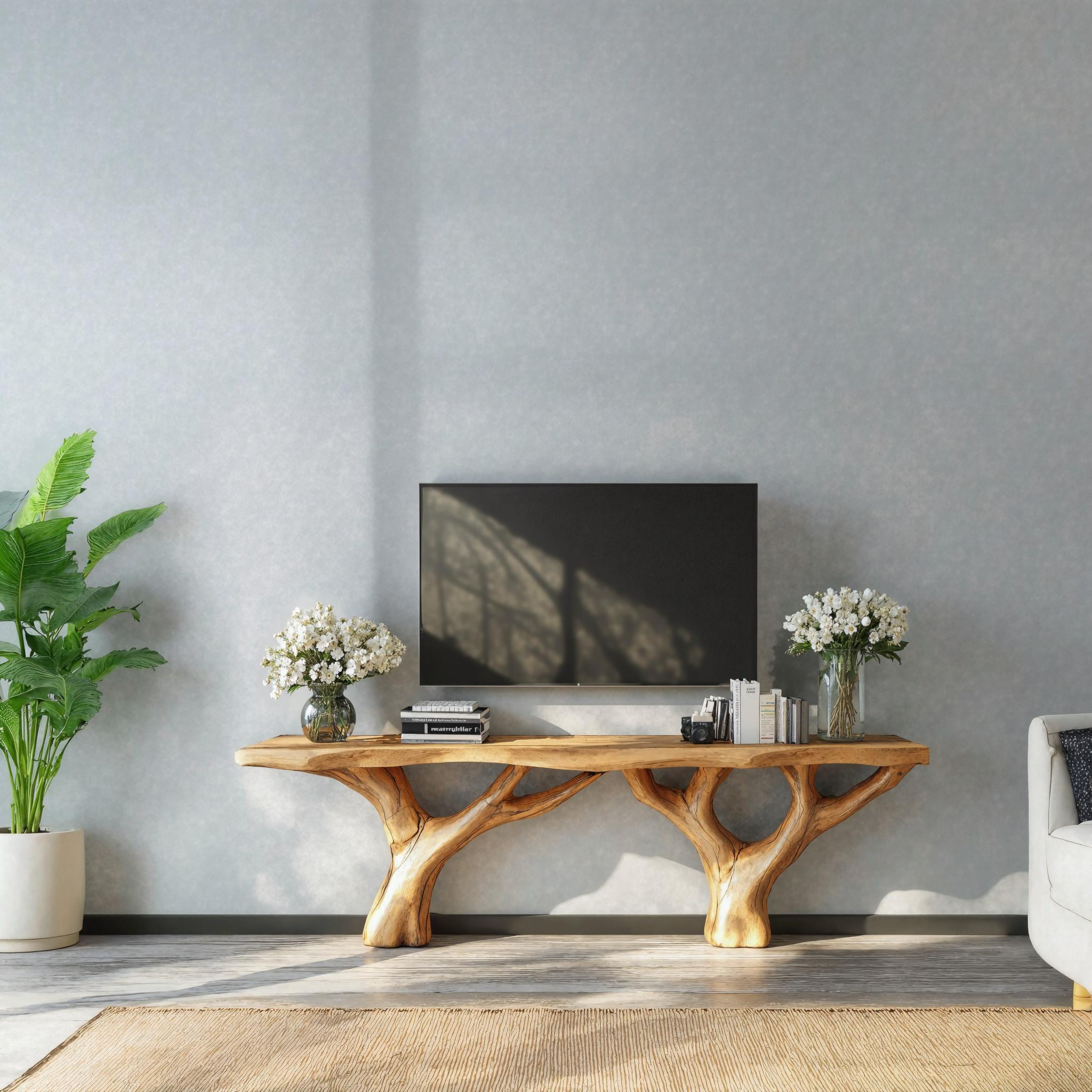 Rustic Live Edge TV Stand For Living Room And Hallway SILDTTVC023