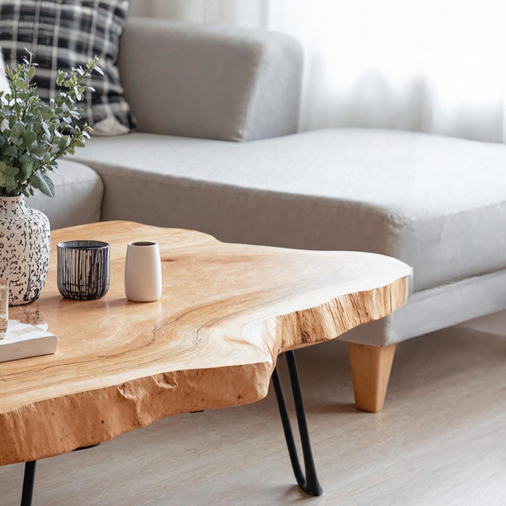 Rustic Solid Wood Coffee Table For Entryway Design SILDTCF134