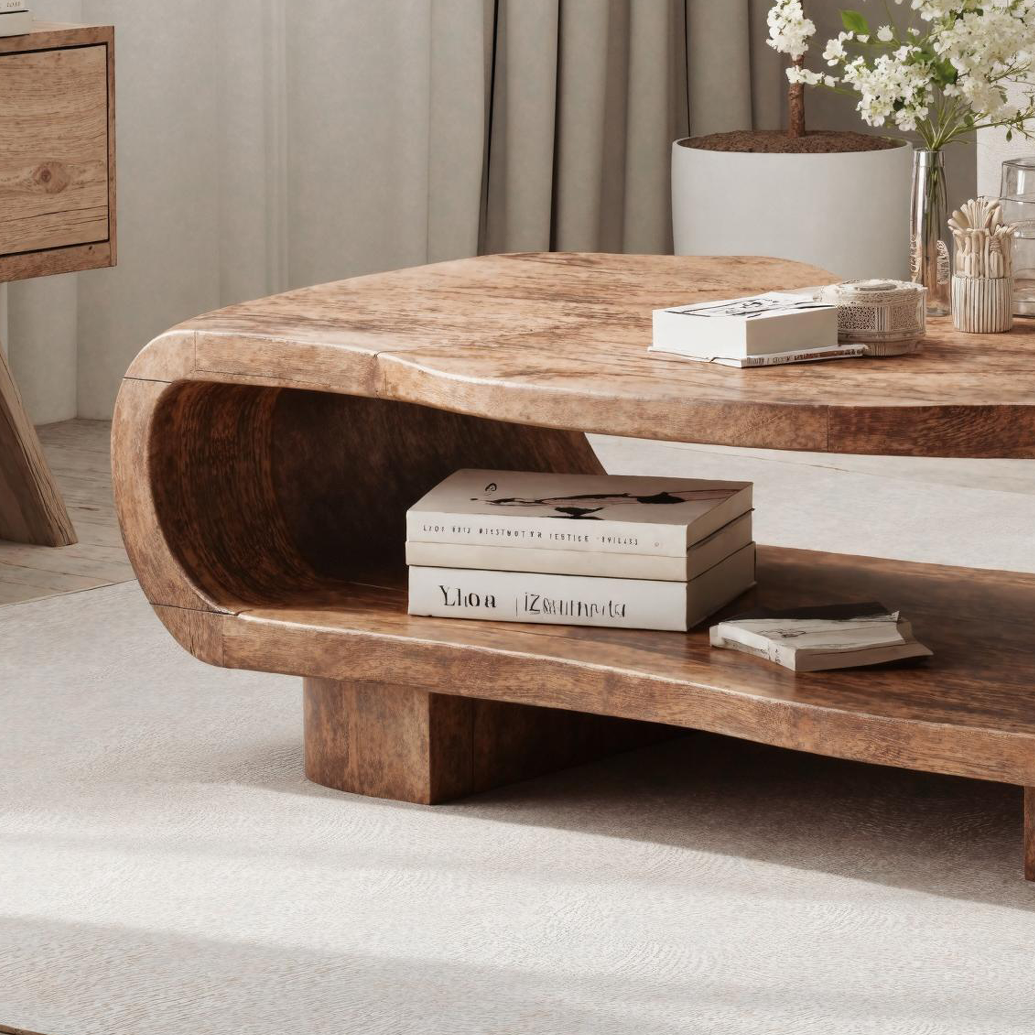 Farmhouse Wooden Coffee Table For Entryway Accent SILDTCF139
