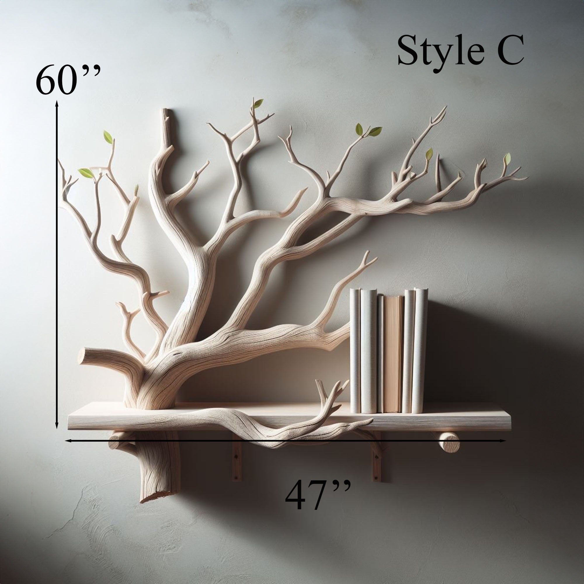 Artistic Tree Branch Floating Shelf Driftwood Art Decor SINLTB034