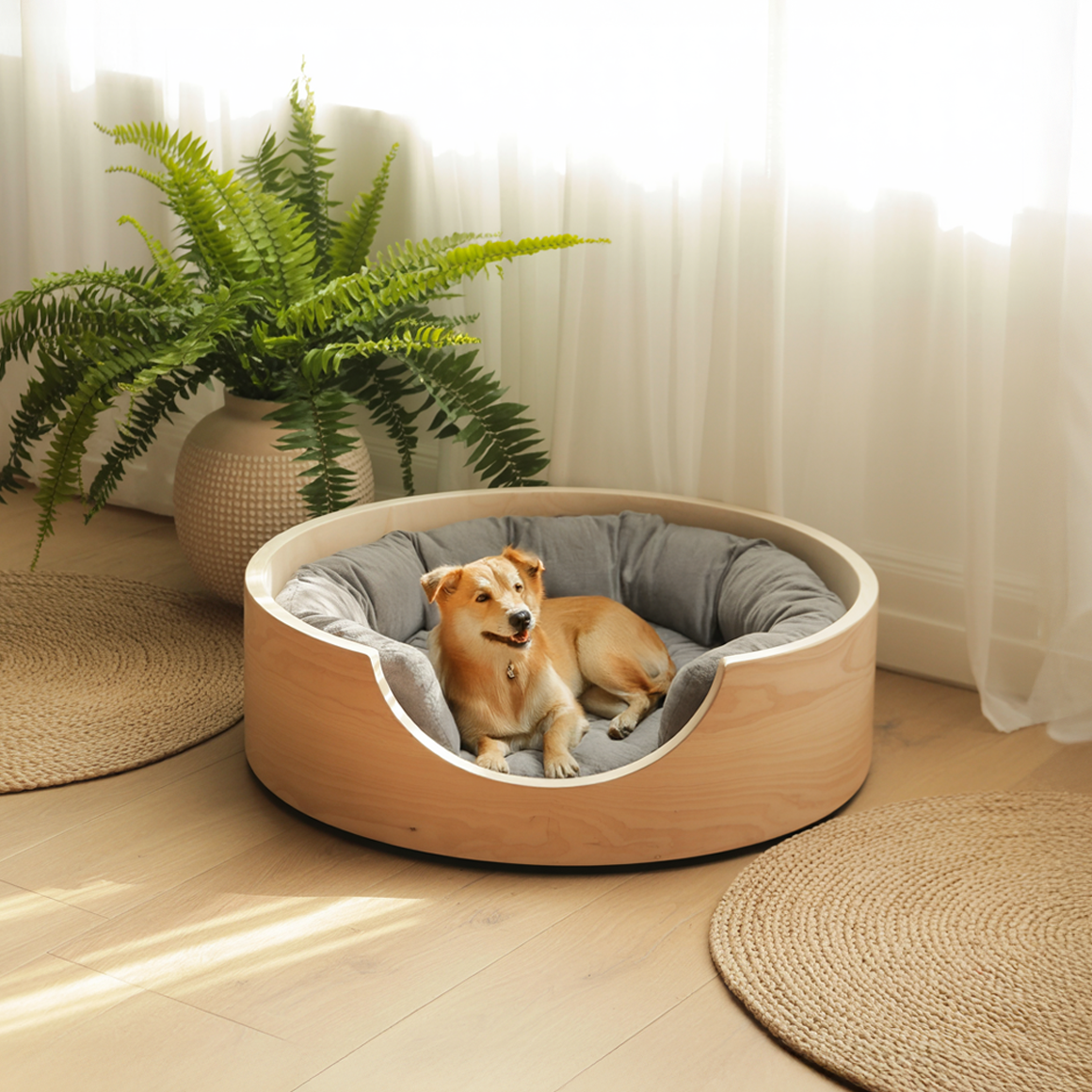 Japandi Minimal Pet Lounge Bed For Bedroom Or Living Space SINLSAPB002