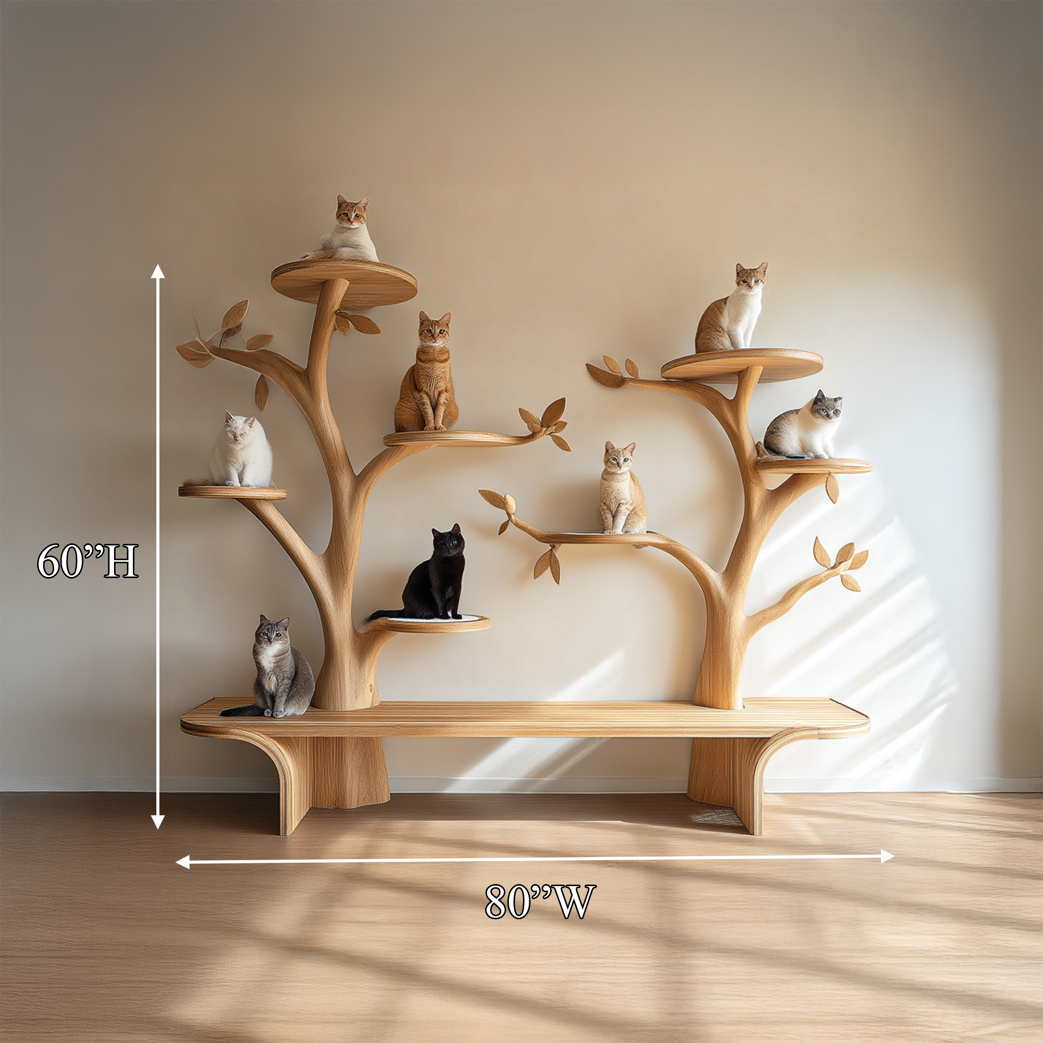 Rustic Tree Cat Tower Modern Living Room SINLSATT033