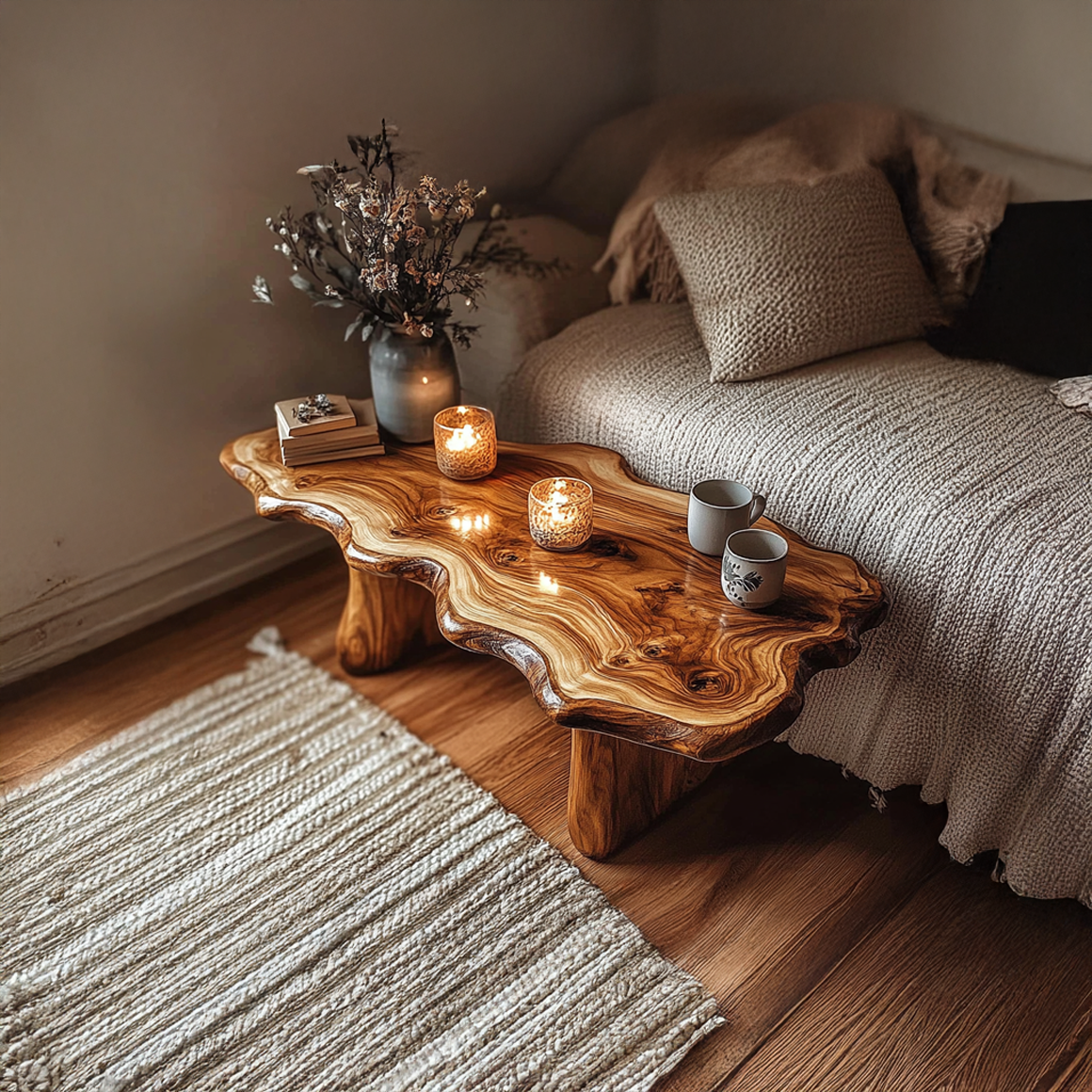 Rustic Artisanal Coffee Table Living Room And Cozy Room SINLSACF221