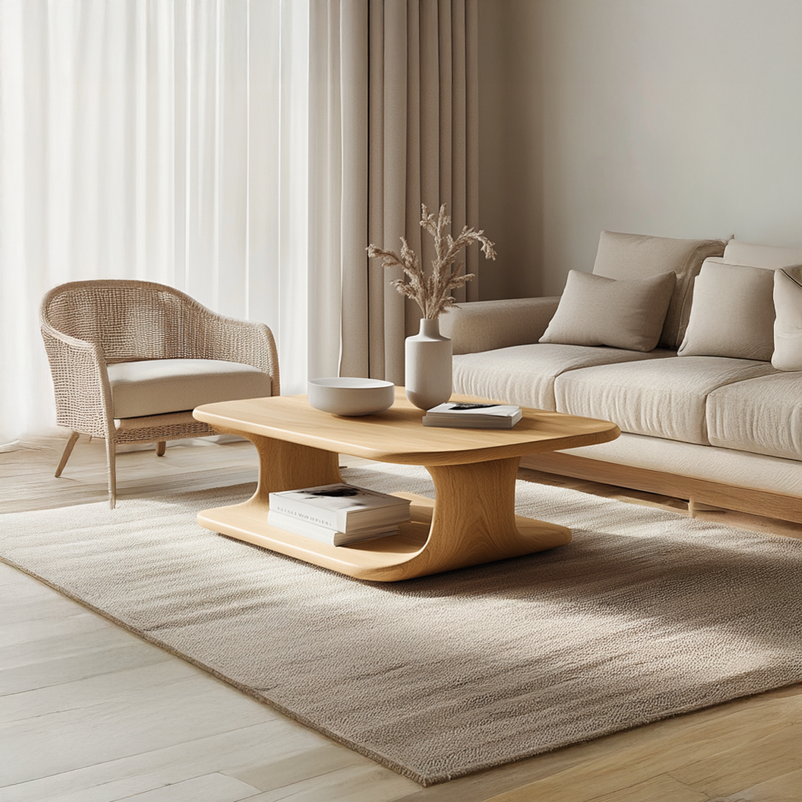 Scandinavian Modern Coffee Table Living Room Family Room SINLSACF233