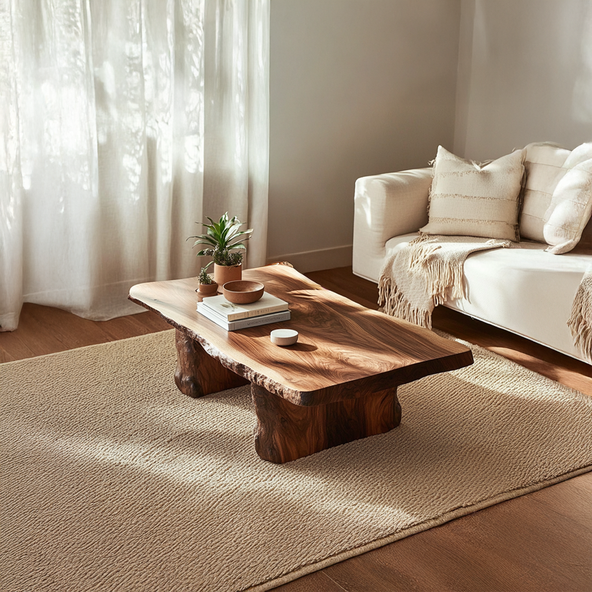 Rustic Handmade Solid Wood Coffee Table Living Room SINLSACF180