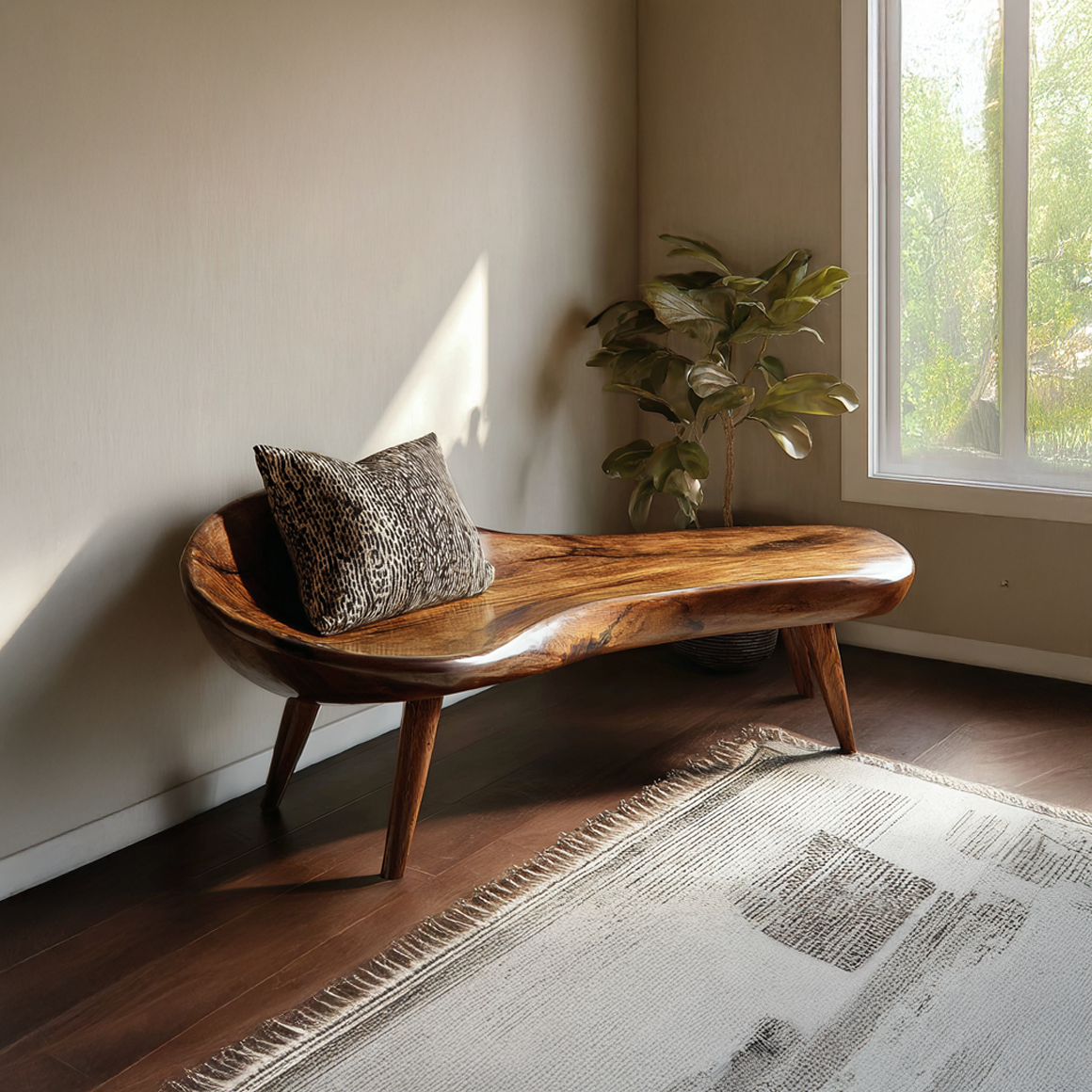 Rustic Wooden Bench Living Room Entryway SINLSARS019
