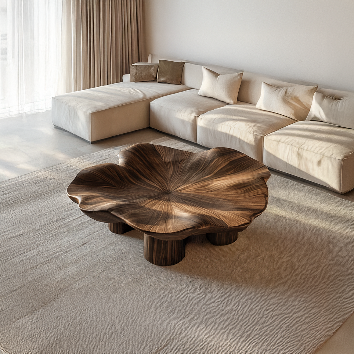 Organic Sculptural Flower Coffee Table Living Room Lounge Room SINLSACF191