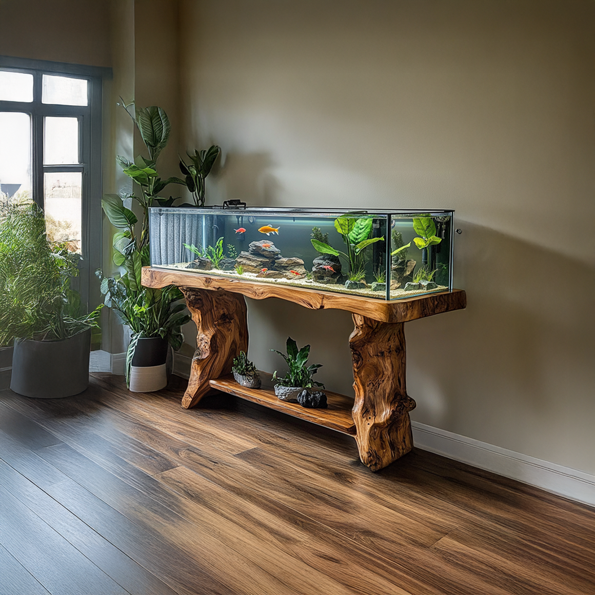 Rustic Aquarium Stand Office Or Living Room SINLSAWT013
