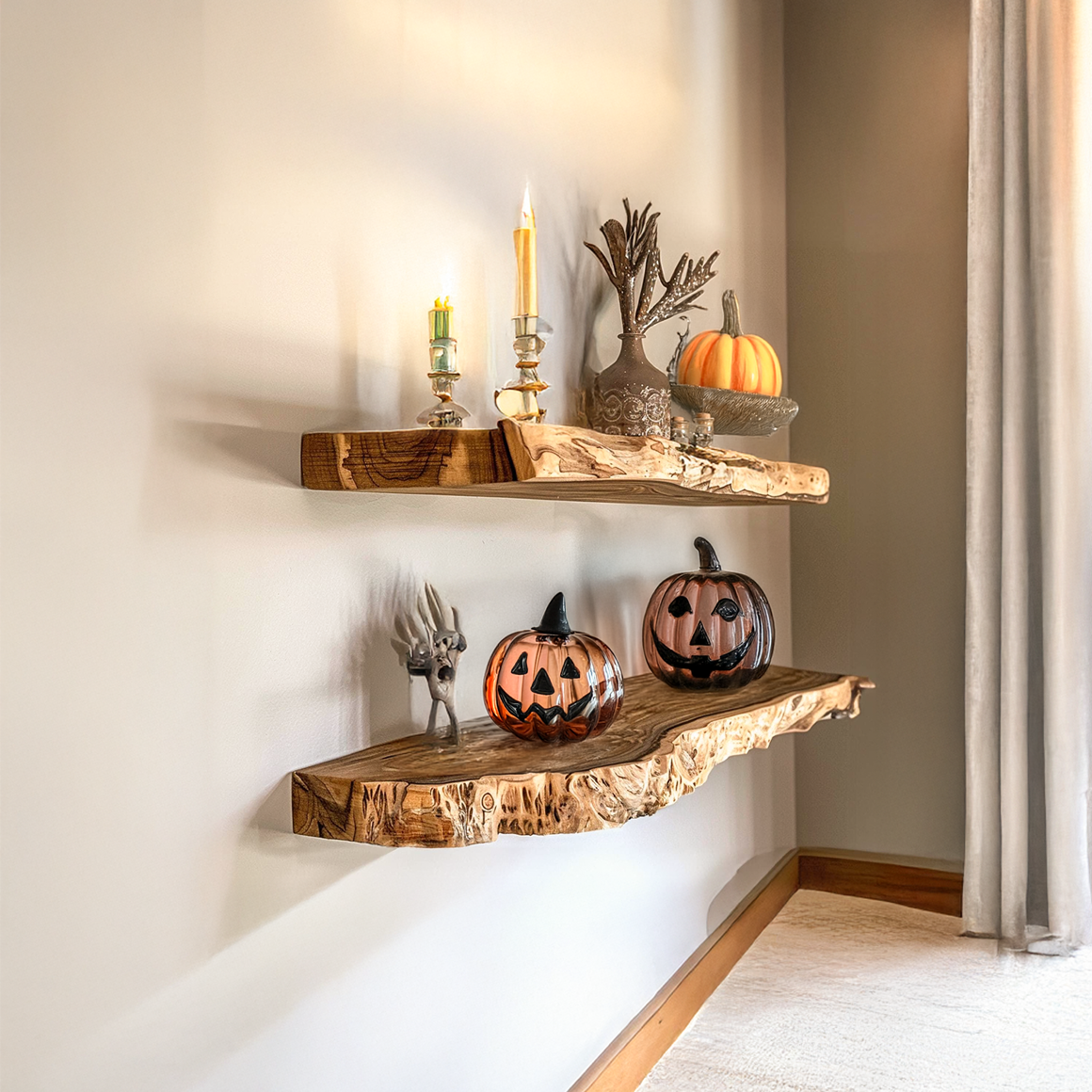 Rustic Halloween Floating Shelf Living Room SINLSAHW008