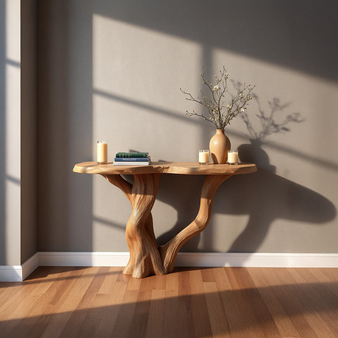 Rustic Tree Design Console Table Living Room Entryway SINLSACS268