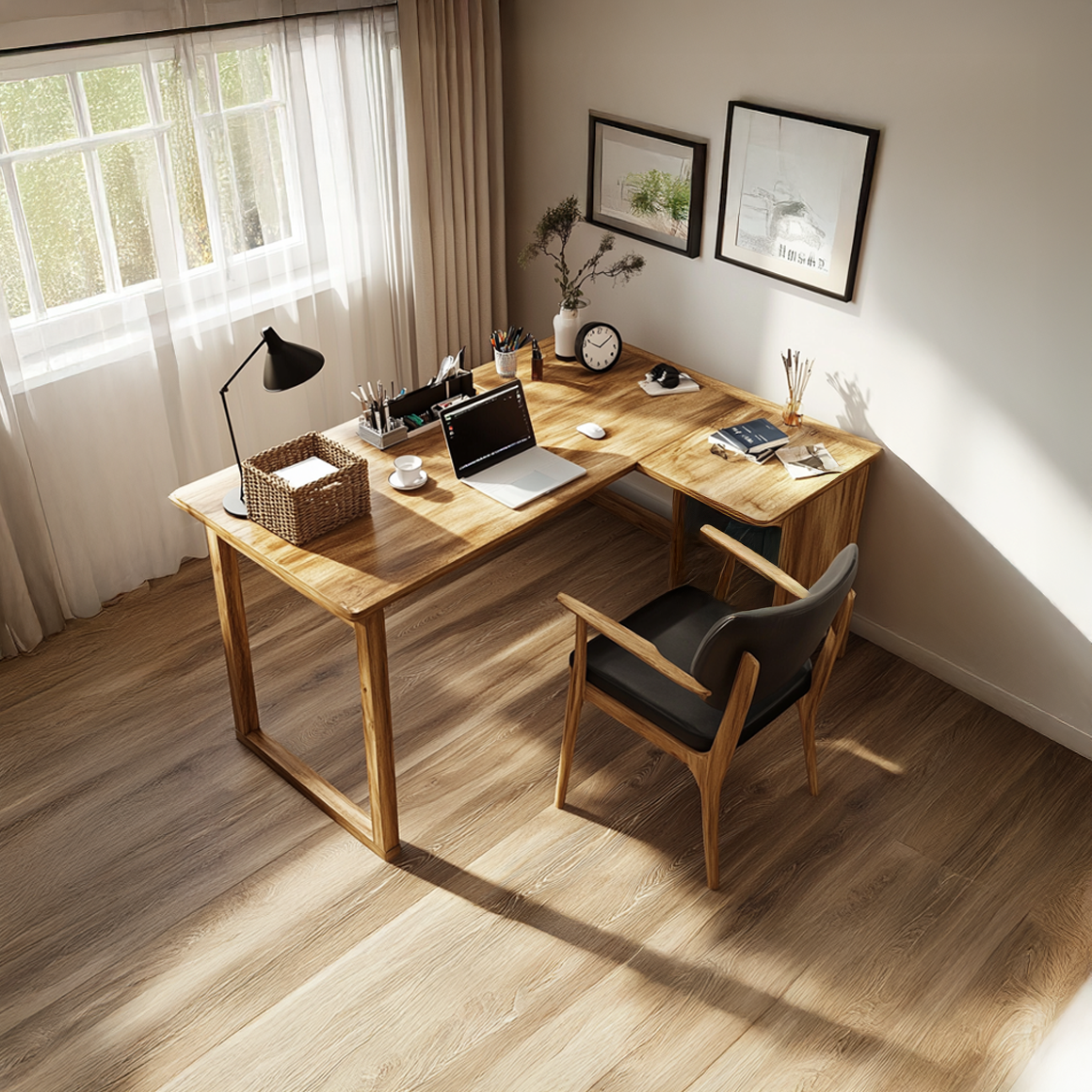 Warm Minimalist Writing Corner Desk For Studio And Reading Room SINLSADK050