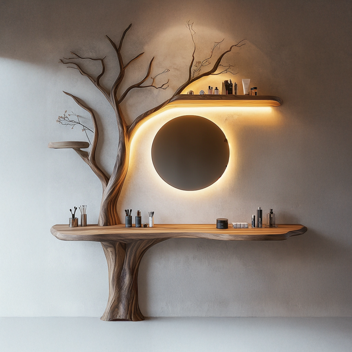 Rustic Organic Tree Design Vanity Bathroom Or Home Spa SINLSATBB018