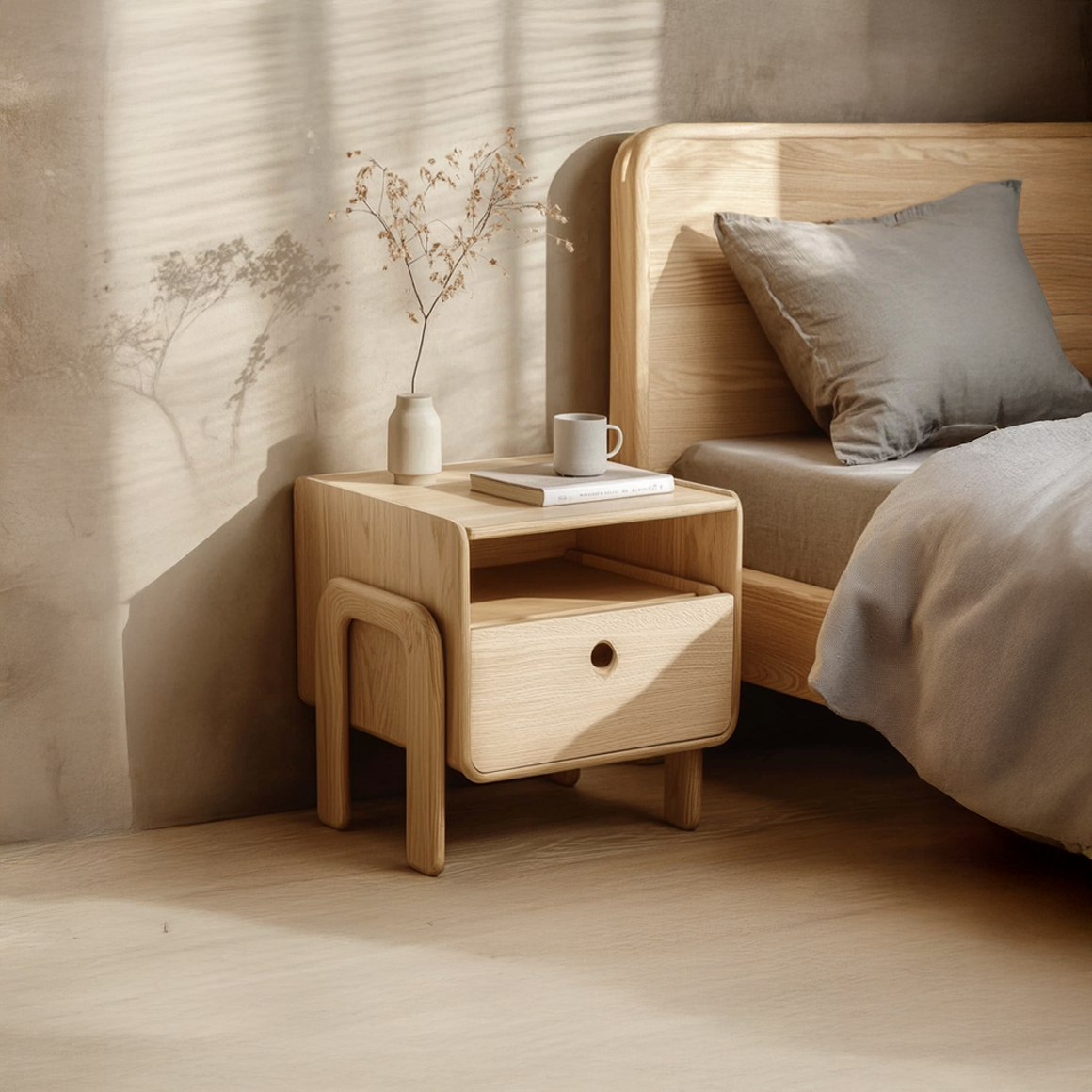 Mid Century Nightstand For Bedroom And Guest Room SINLSABT175