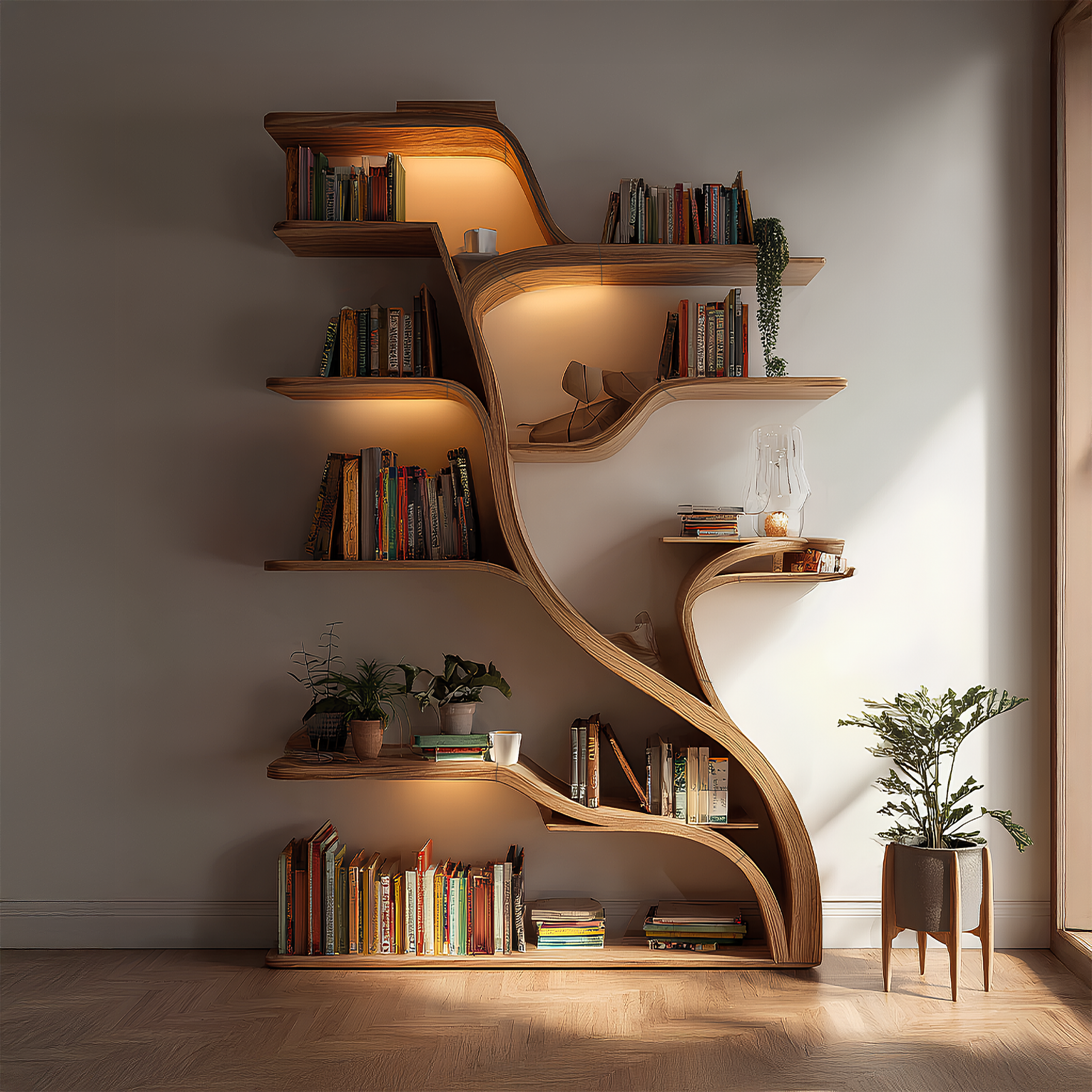 Tree Branch Wall Shelf Solid Wood Farmhouse Decor Gift SINLSATB187