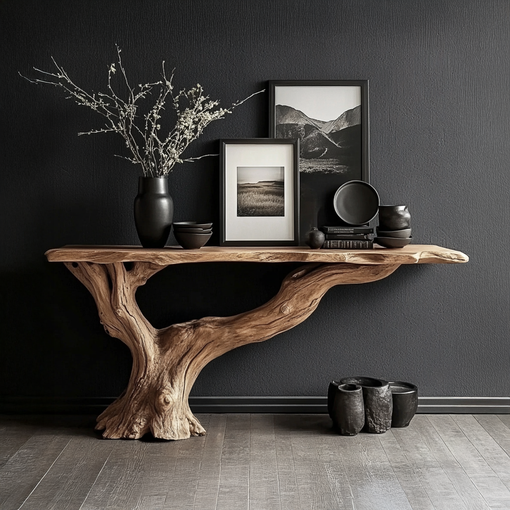 Console Table Solid Wood Farmhouse Entryway Gift SINLSACS091