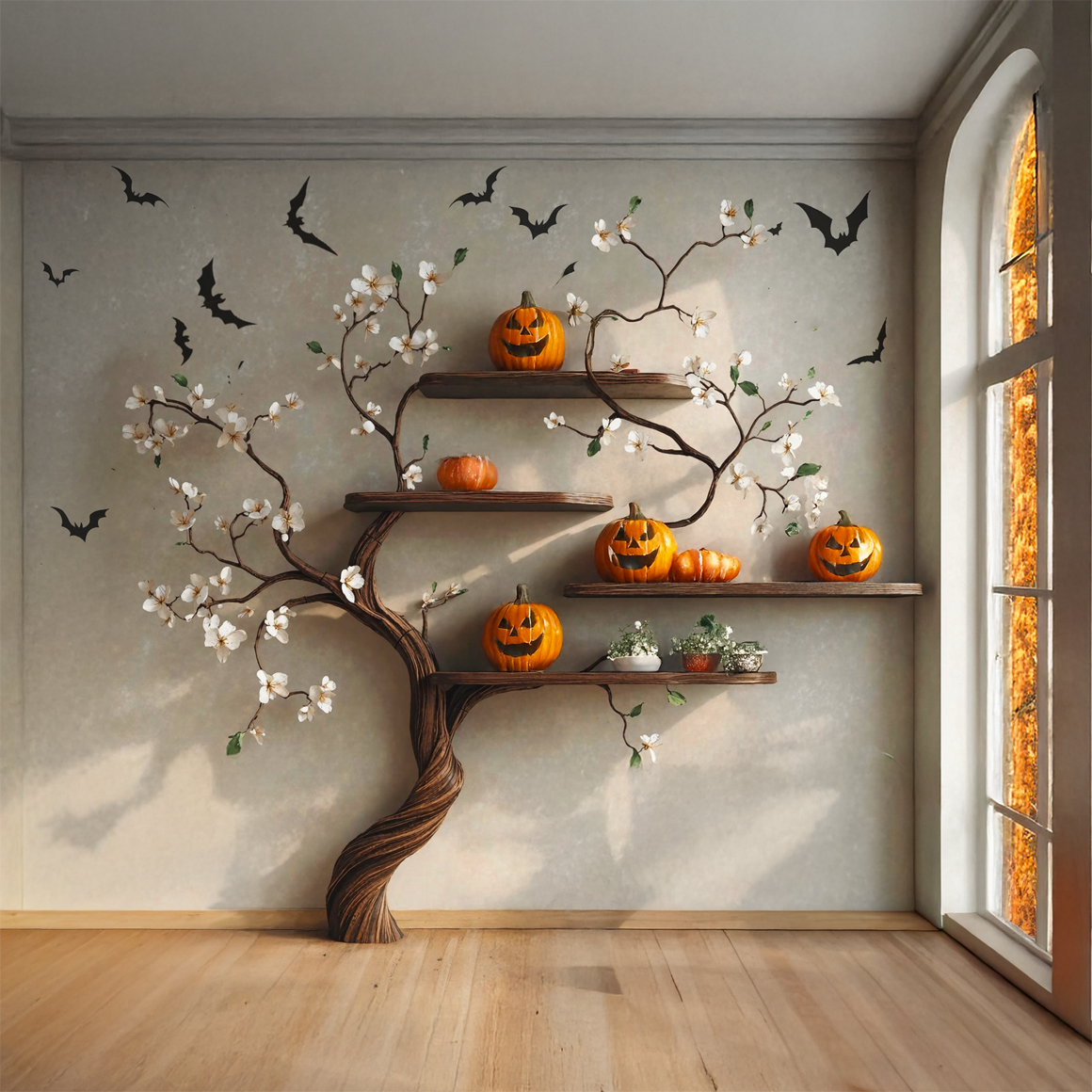 Tree Branch Bookcase Decor Home Halloween SINLSAHW003