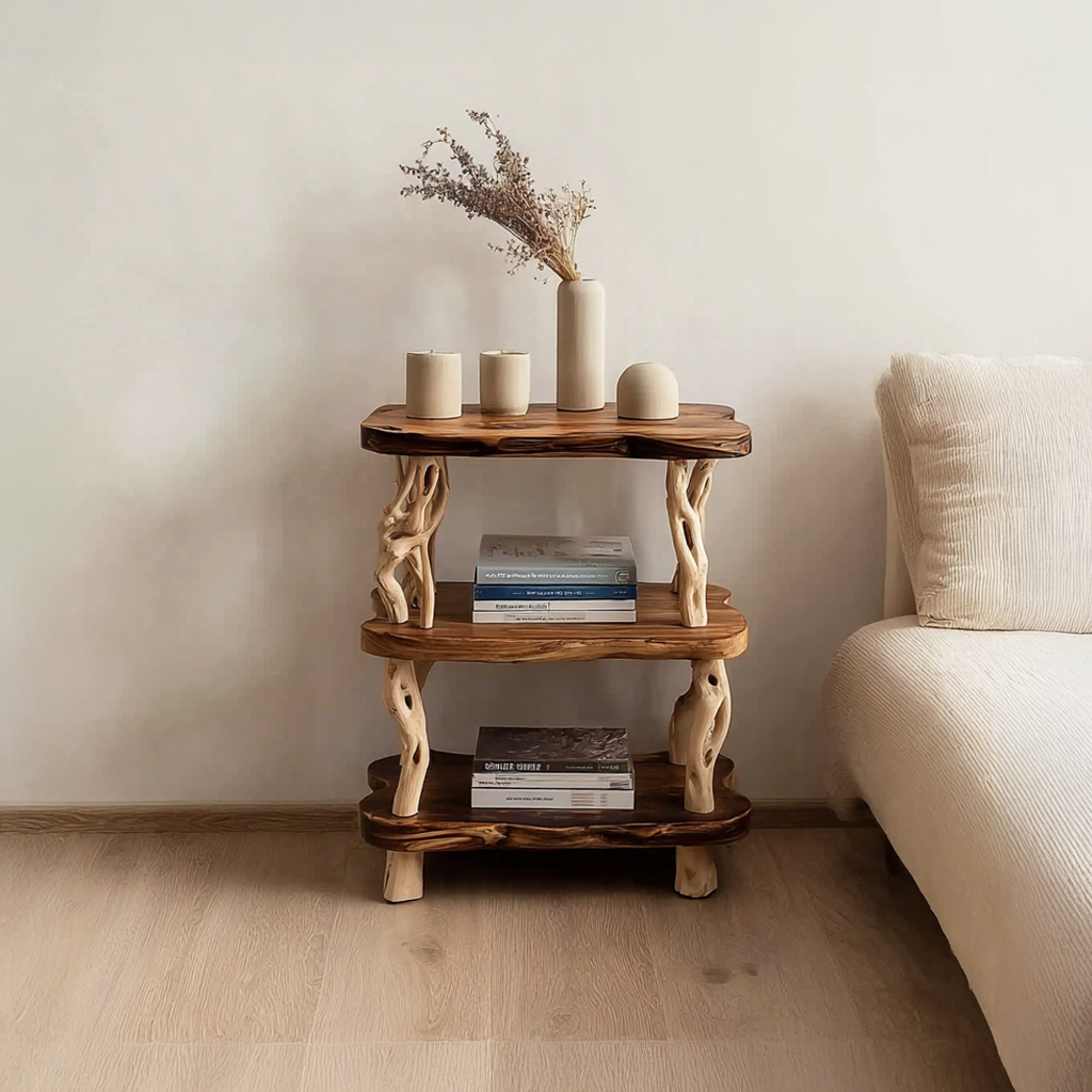 Rustic Bedside Table Bedroom SINLSABT002