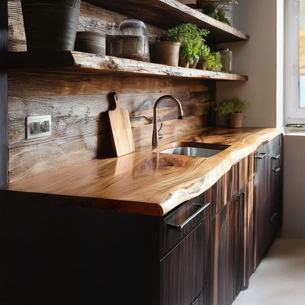 Rustic Natural Kitchen Counter Kitchen Or Home Bar SINLSAKI008