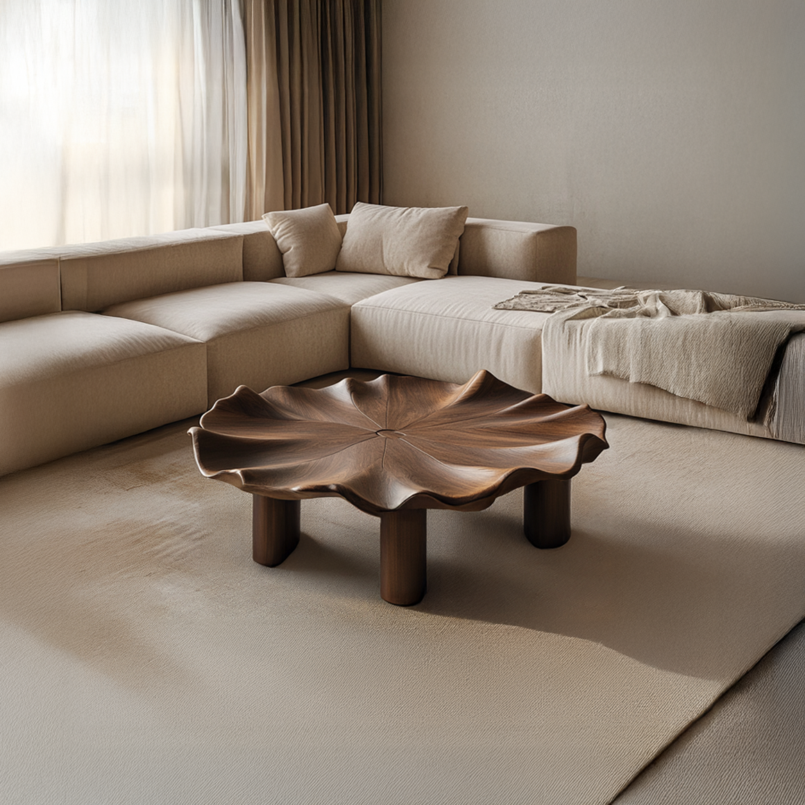 Organic Sculptural Flower Coffee Table Living Room SINLSACF193