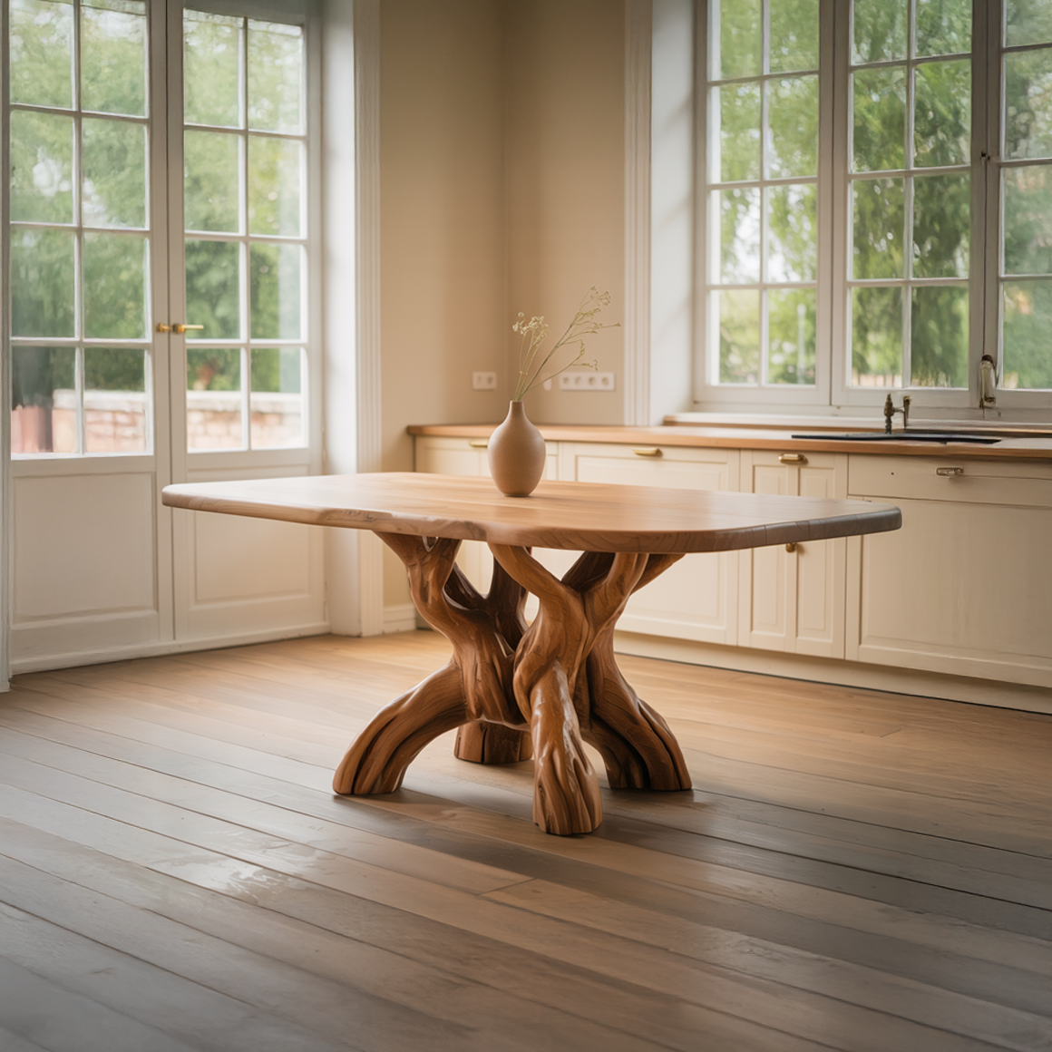 Rustic Organic Handmade Dining Table Dining Room Or Kitchen SINLSADT147