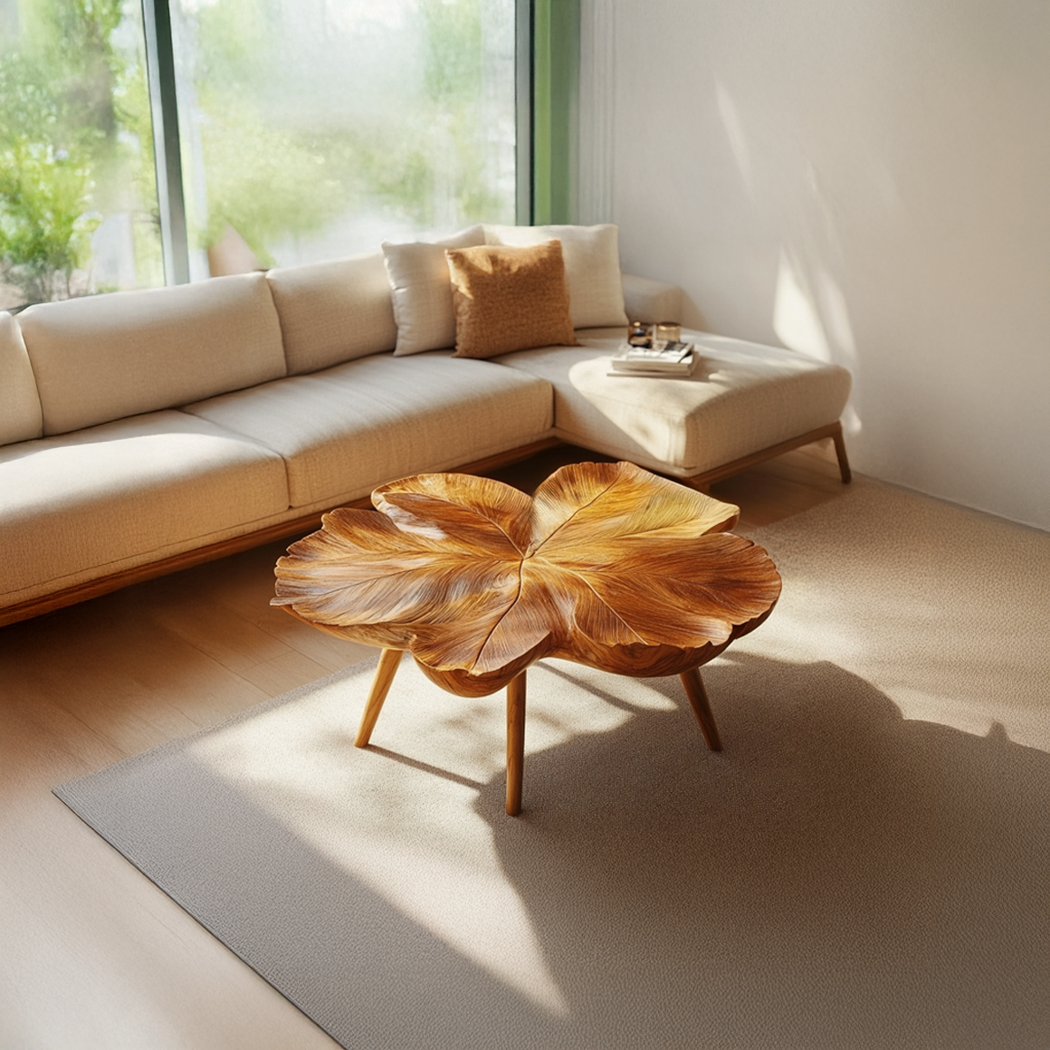 Rustic Sculptural Bloom Coffee Table Living Room Sitting Room SINLSACF194