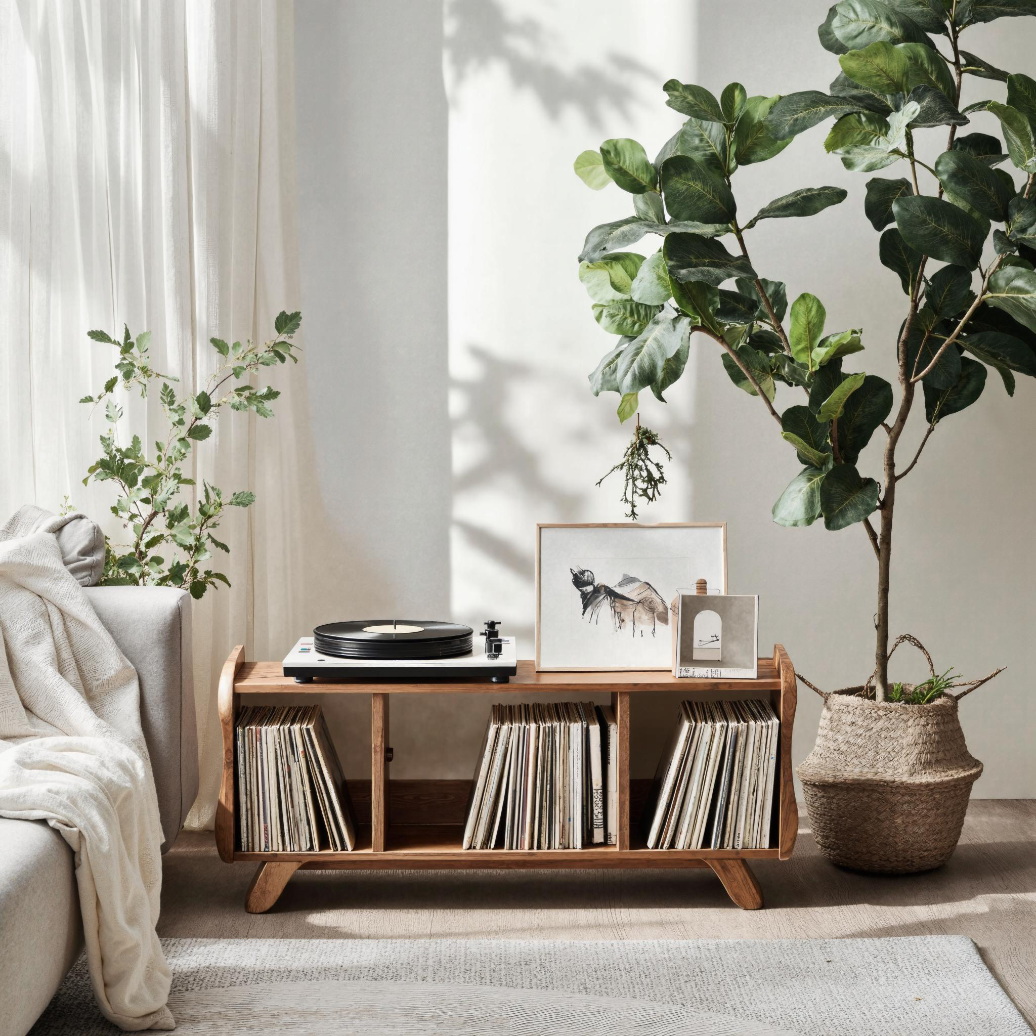 Rustic Record Player Cabinet Solid Wood For Living Room Use SILDTRPT019