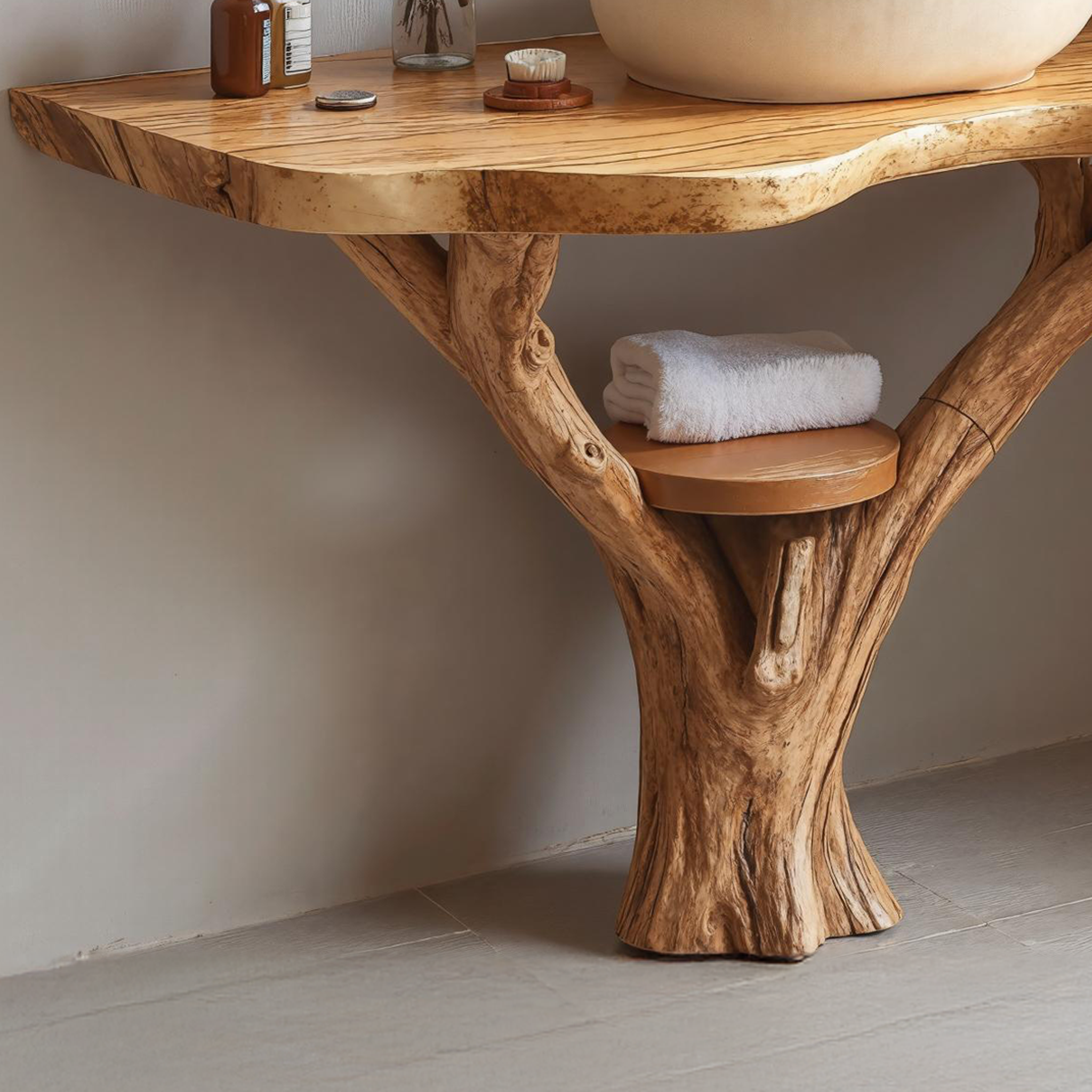 Modern Farmhouse Wood Bathroom Vanity For Rustic Home Decor SILDTBRV151