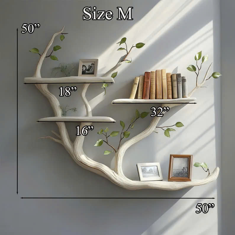 Rustic Wood Wall Shelf Floating Bookshelf Wood Living Room Decor Gift SINLTBS022