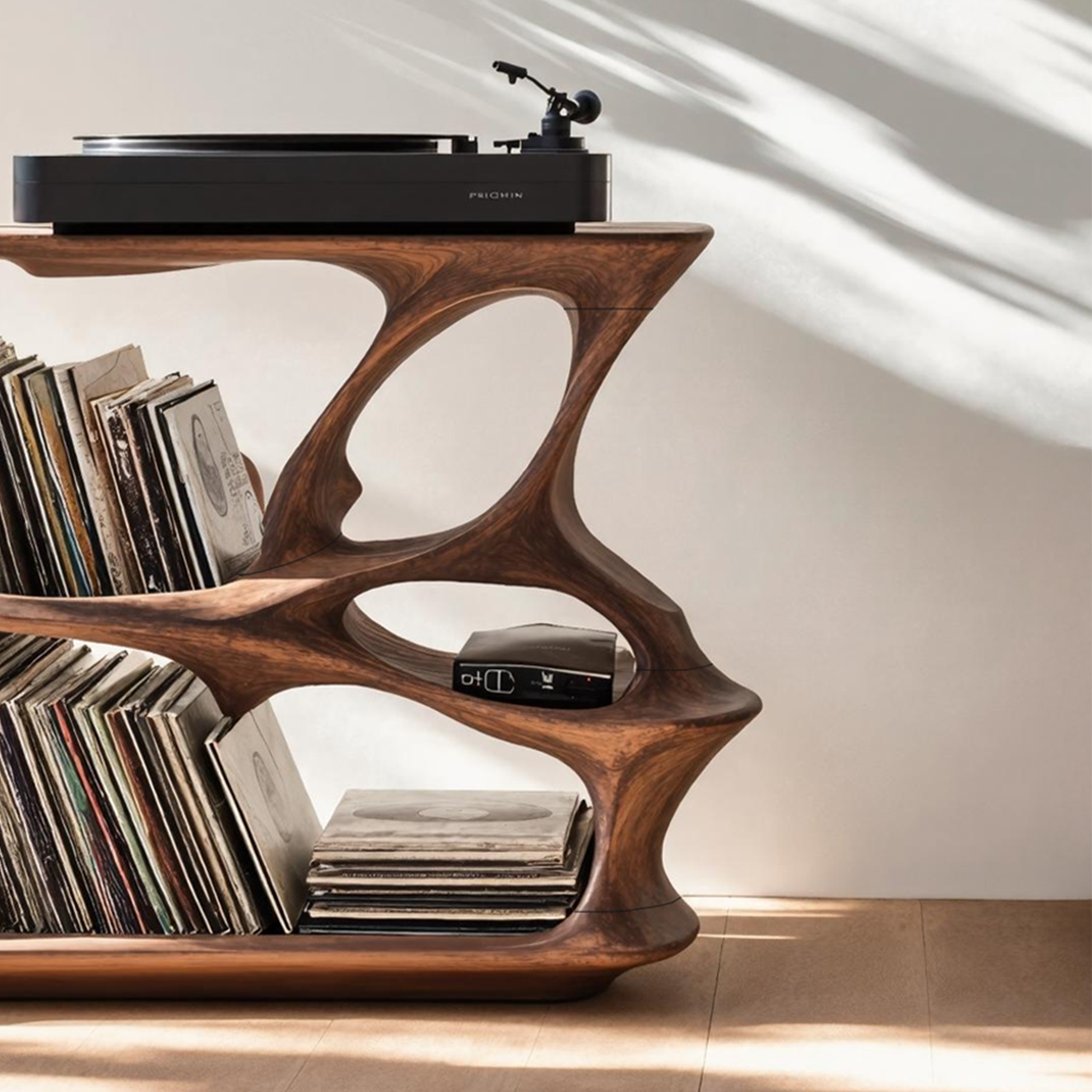 Mid Century Record Stand Vinyl Storage Solution SILDTRPT033