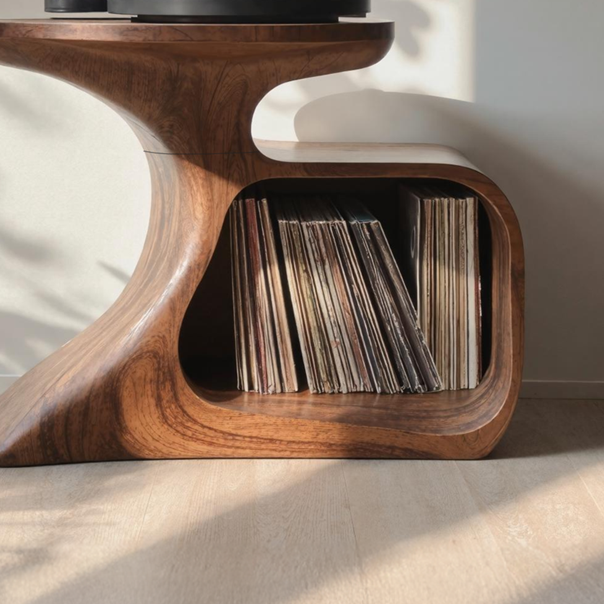 Handcrafted Record Stand Artisan Living Room Decor SILDTRPT031