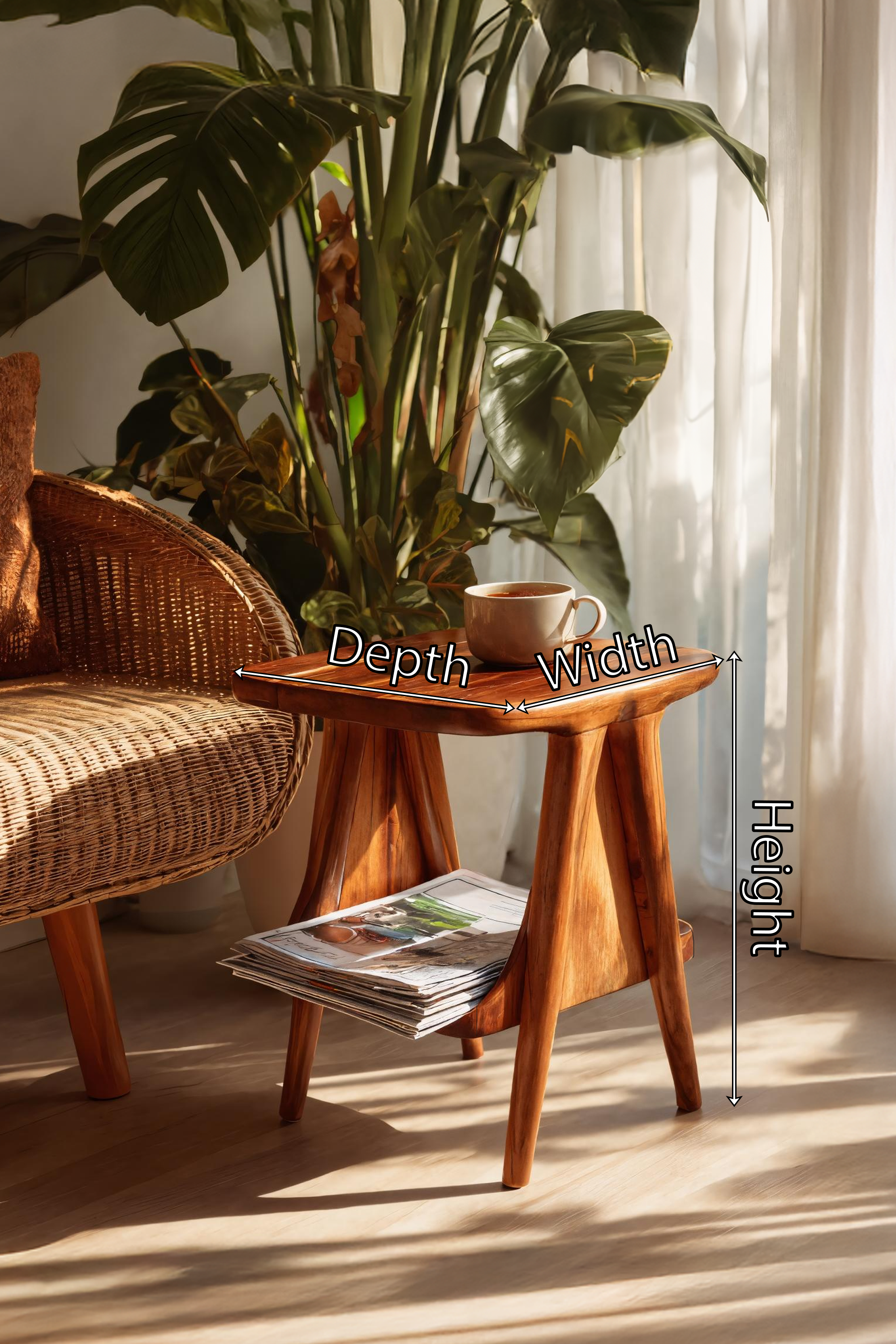 Modern Solid Wood Side Table For Entryway Design And Decor SILDTTRSTA004