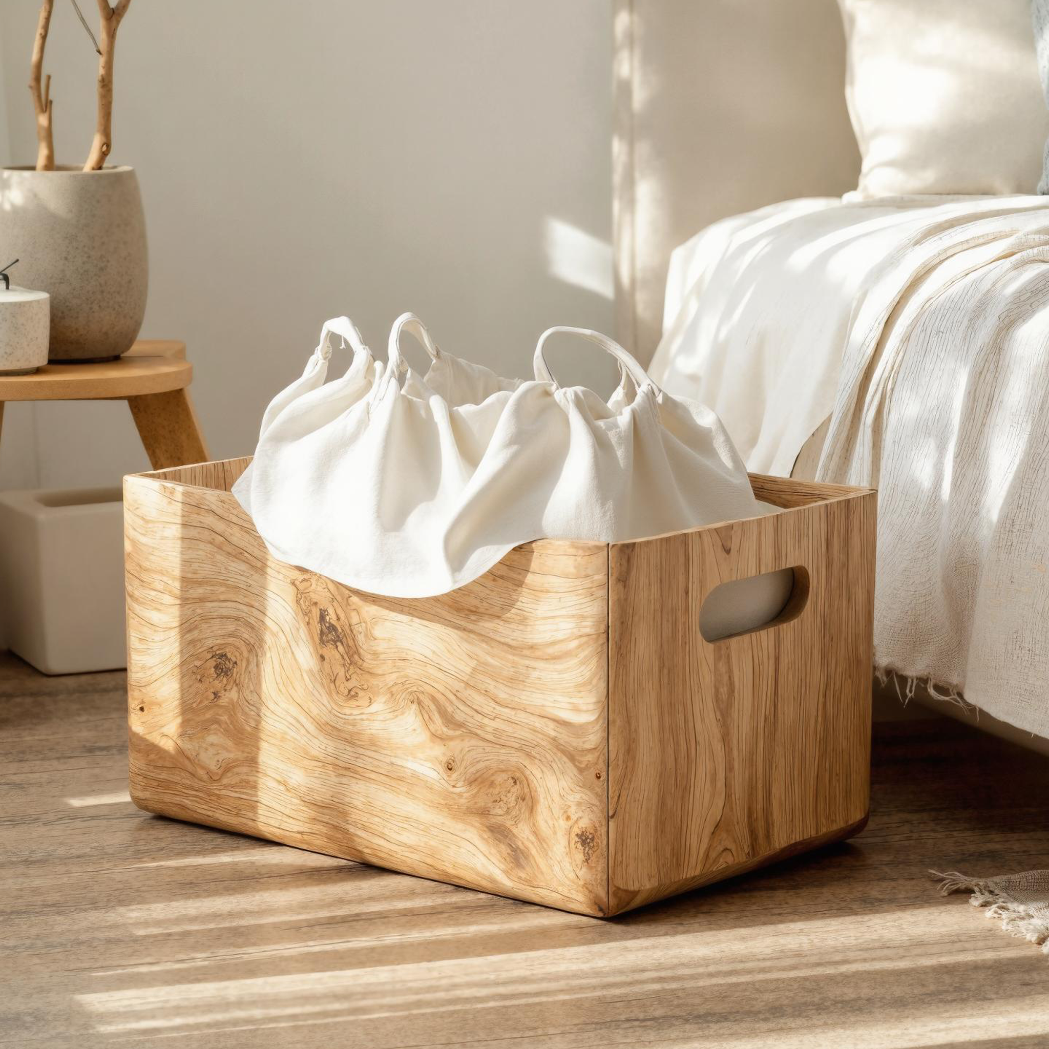 Rustic Wooden Box With Lid For Entryway Design And Storage SILDTSBN002