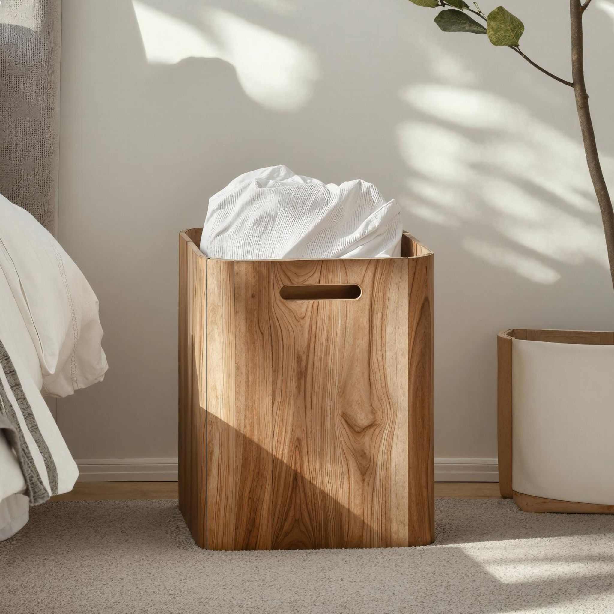 Rustic Wooden Bin With Lid For Living Room Storage Ideas SILDTSBN010