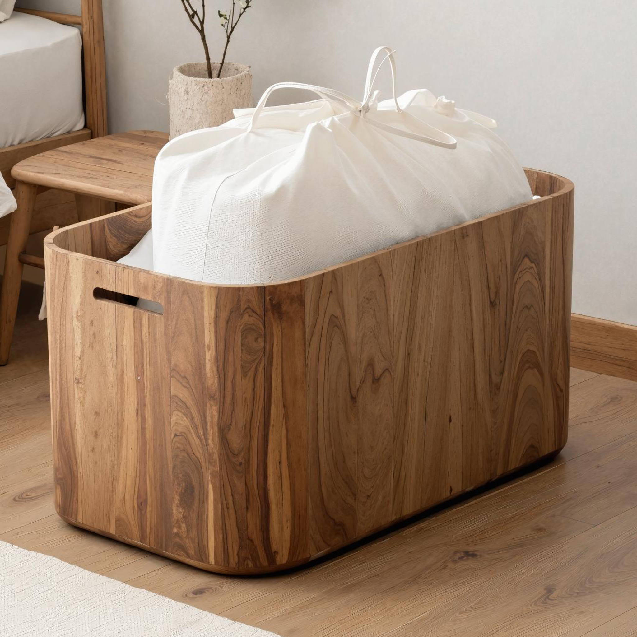 Vintage Wooden Storage Box For Living Room Furniture Decor SILDTSBN004