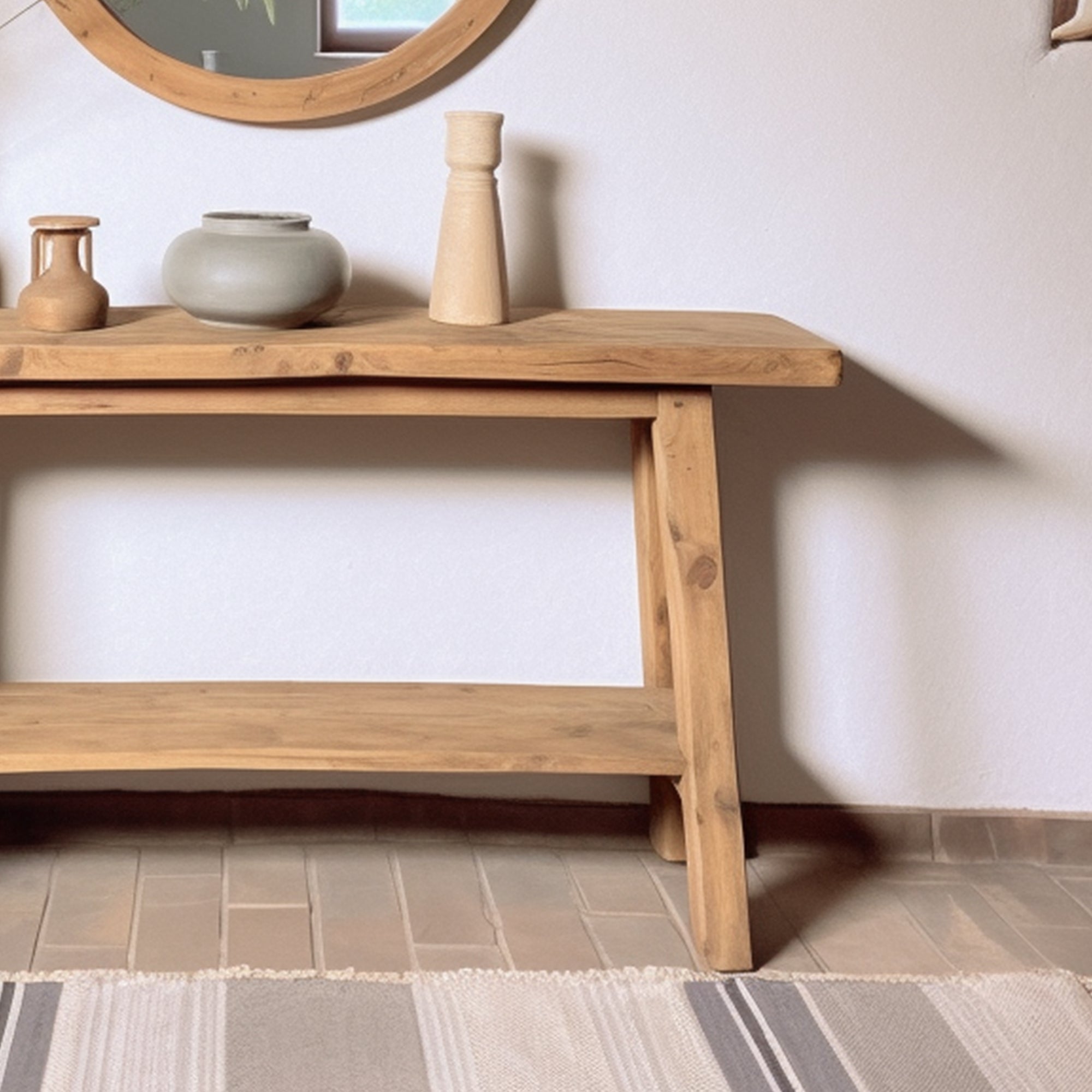 Wood Side Table Modern Decorative SILDTCS058