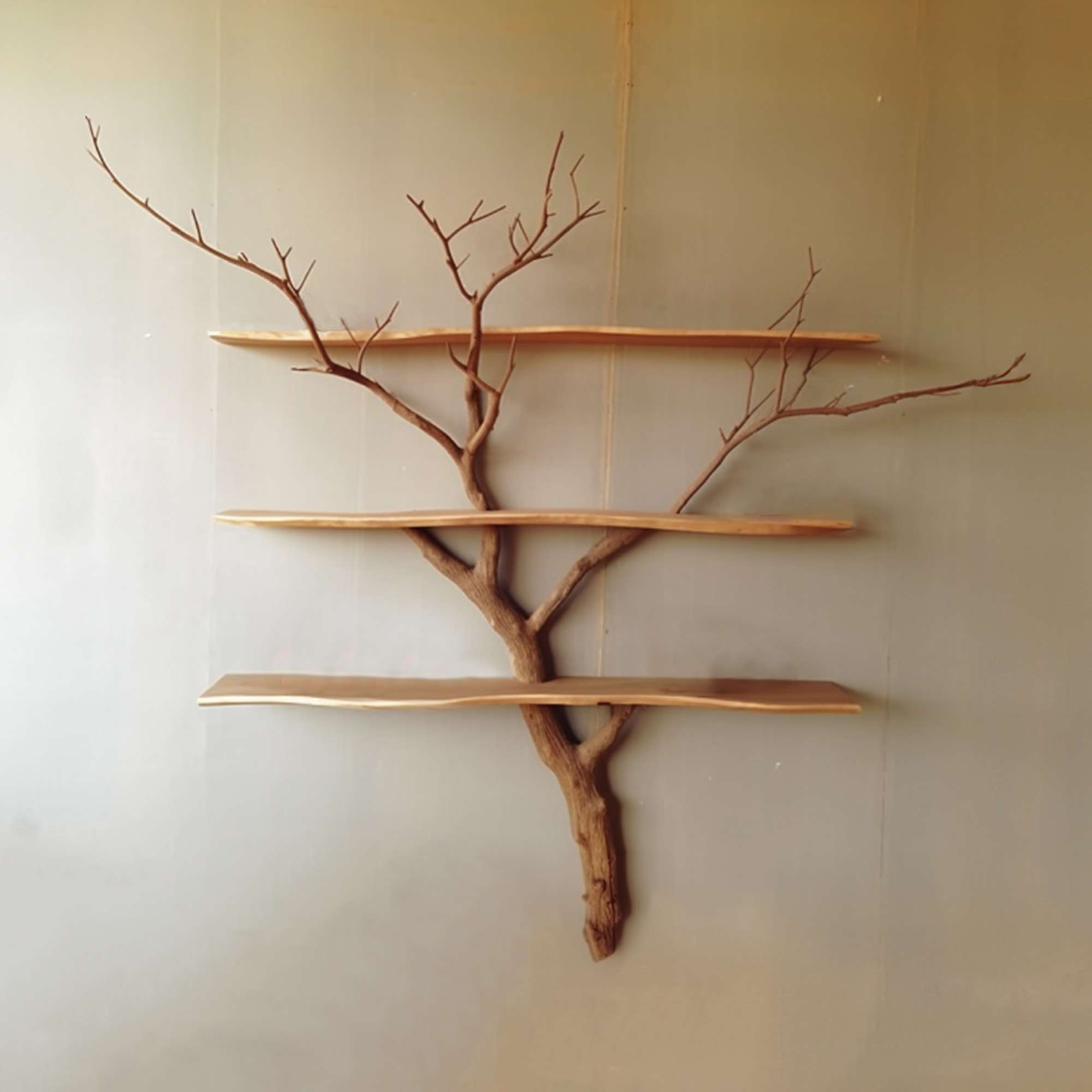 Rustic Tree Branch Shelf Unique Shelves SINLTBS005