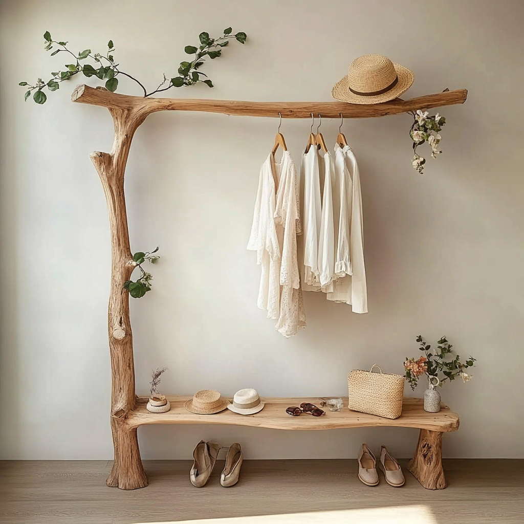 Vintage Clothes Rack Rack Handmade Rustic Decor Home Gift SINLTB145