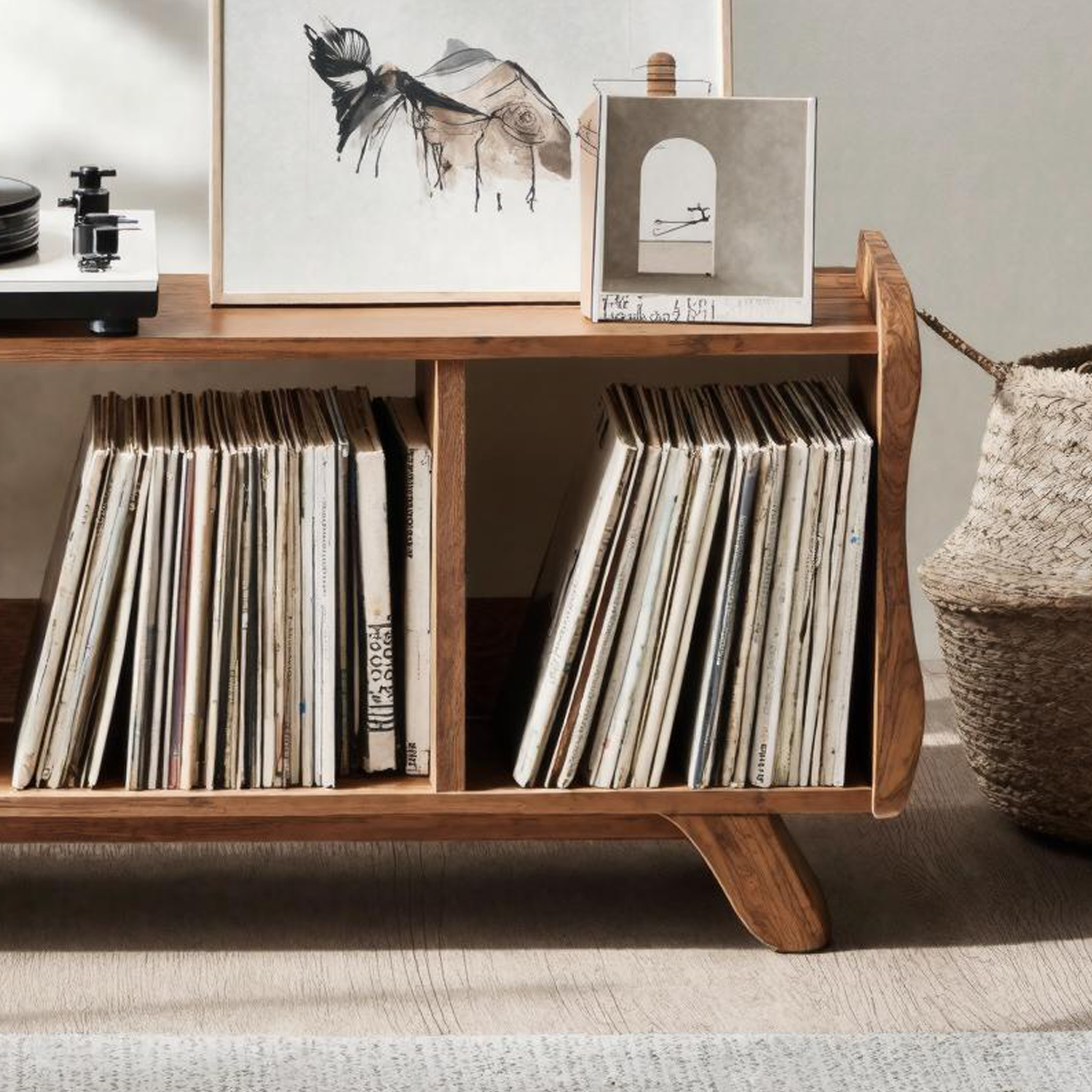 Rustic Record Player Cabinet Solid Wood For Living Room Use SILDTRPT019