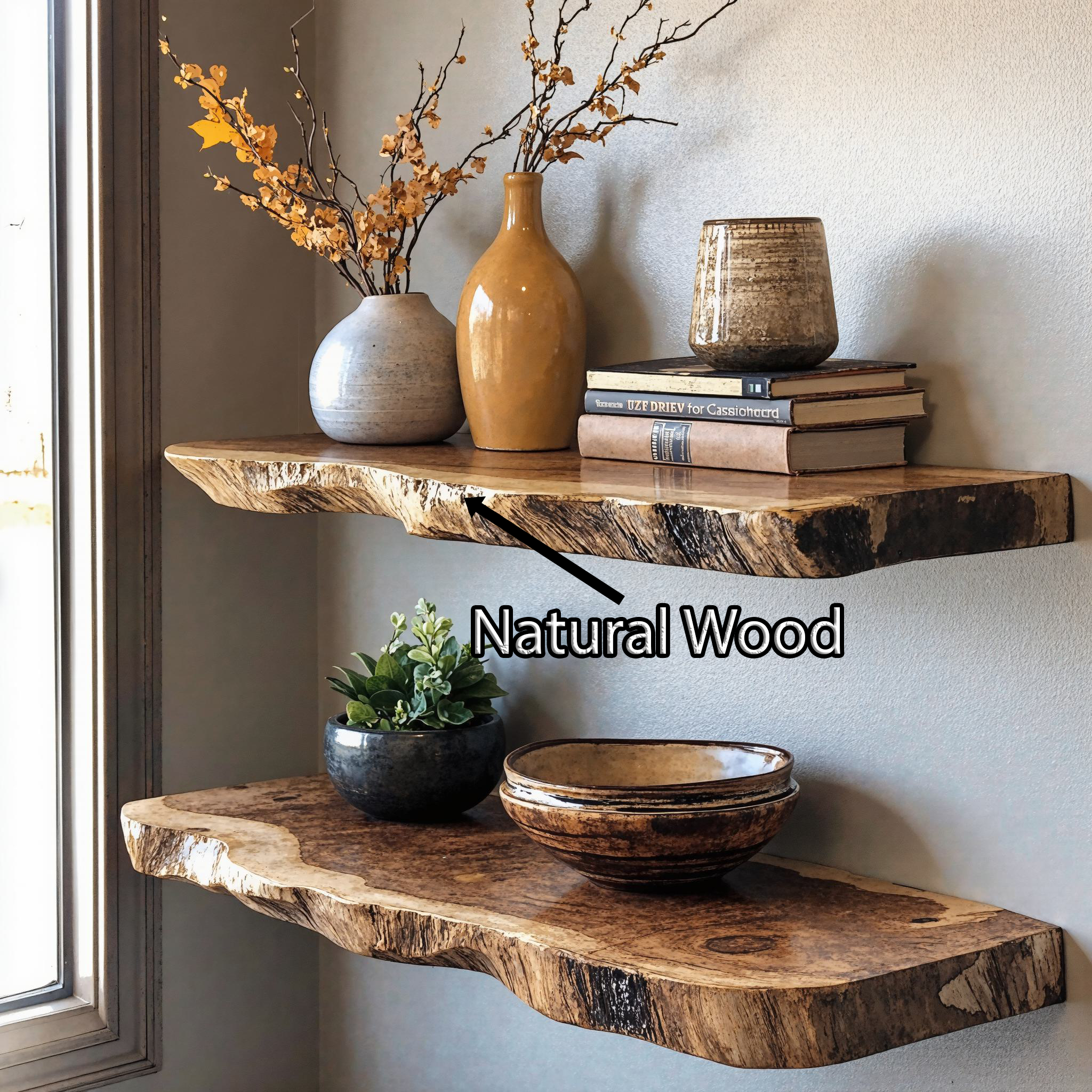 Rustic Wooden Floating Shelf For Living Room Decoration SILDTFL130