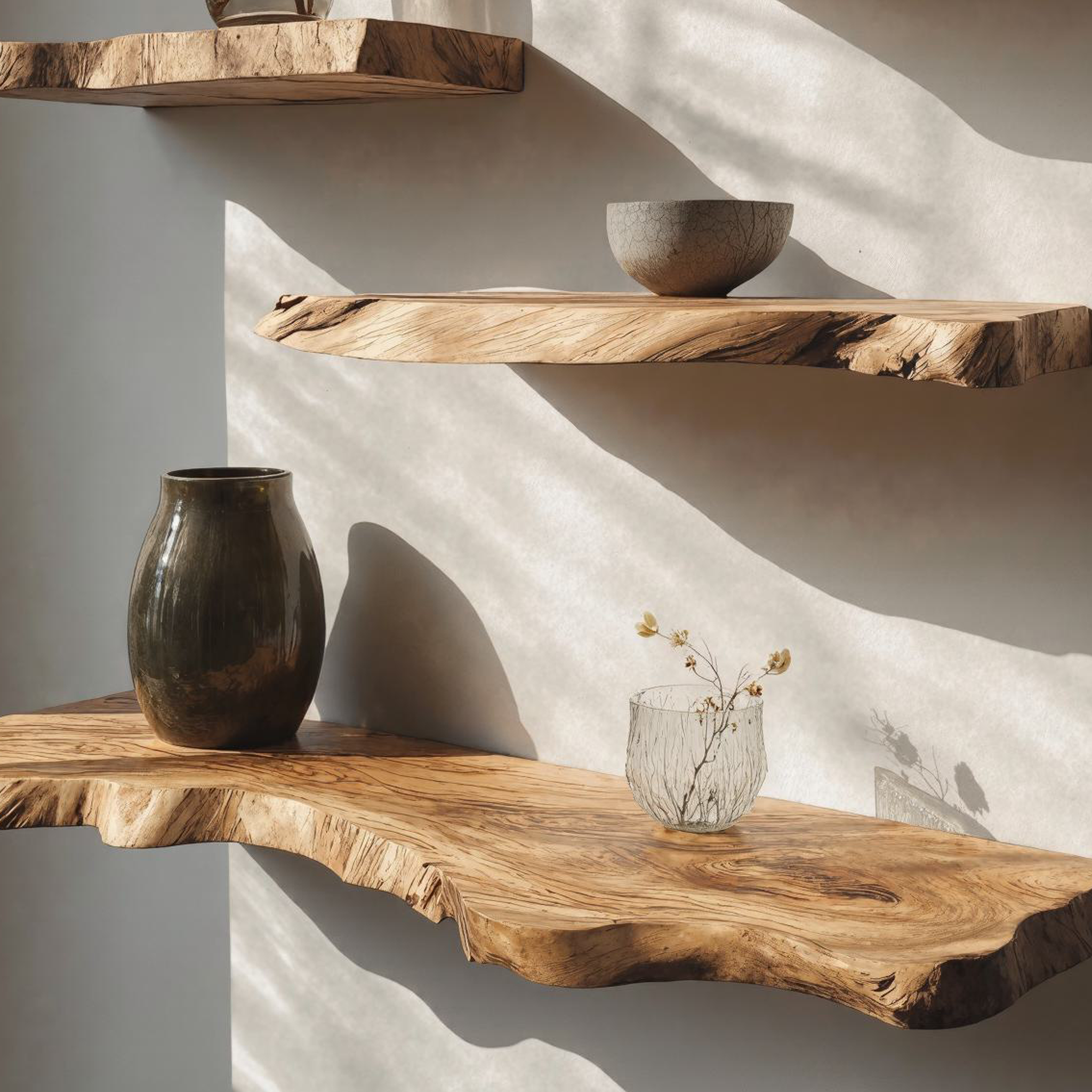 Farmhouse Rustic Wooden Floating Shelf For Dining Room Display SILDTFL136