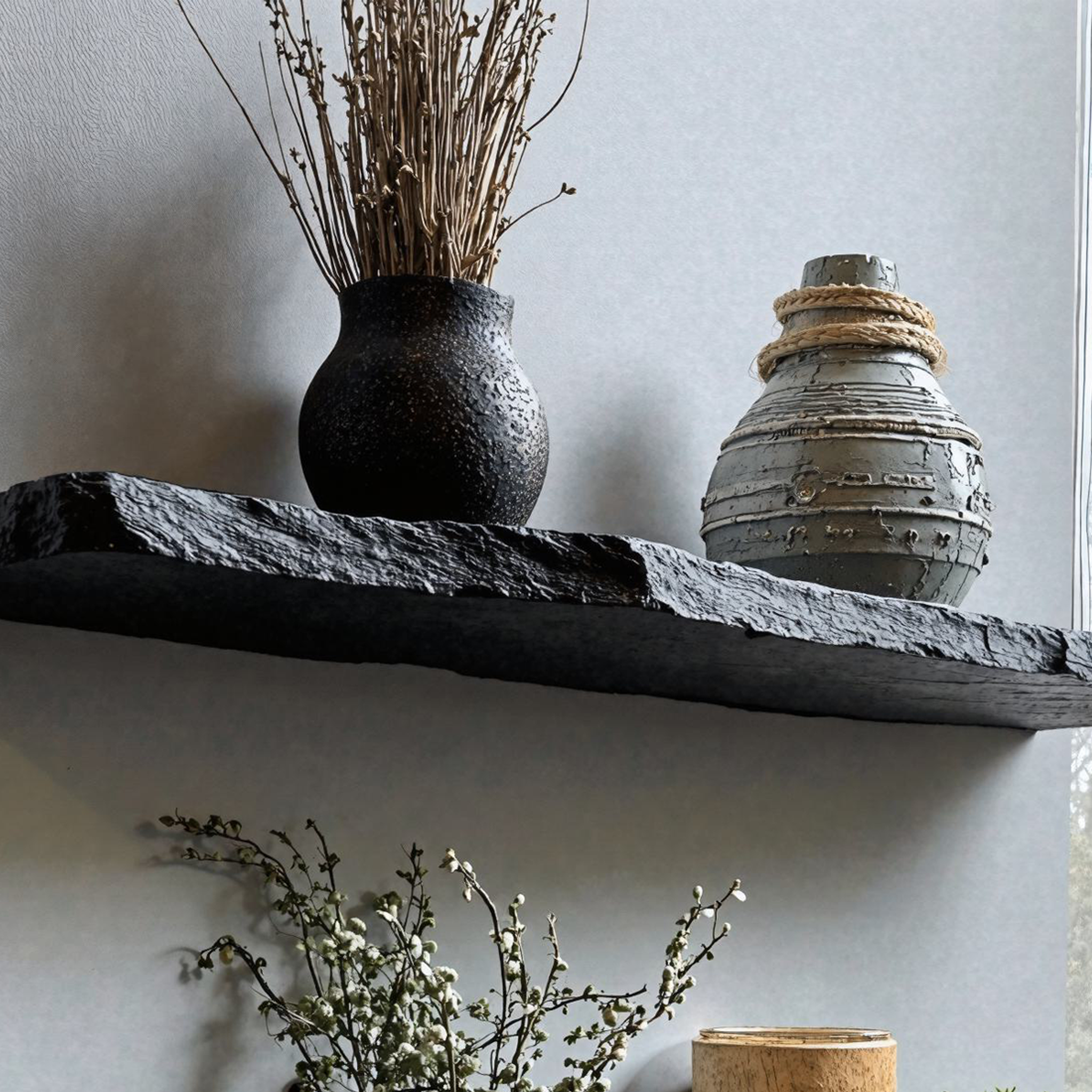 Wall-Mounted Shelving Black Wall Shelf Decorations SILDTFL123