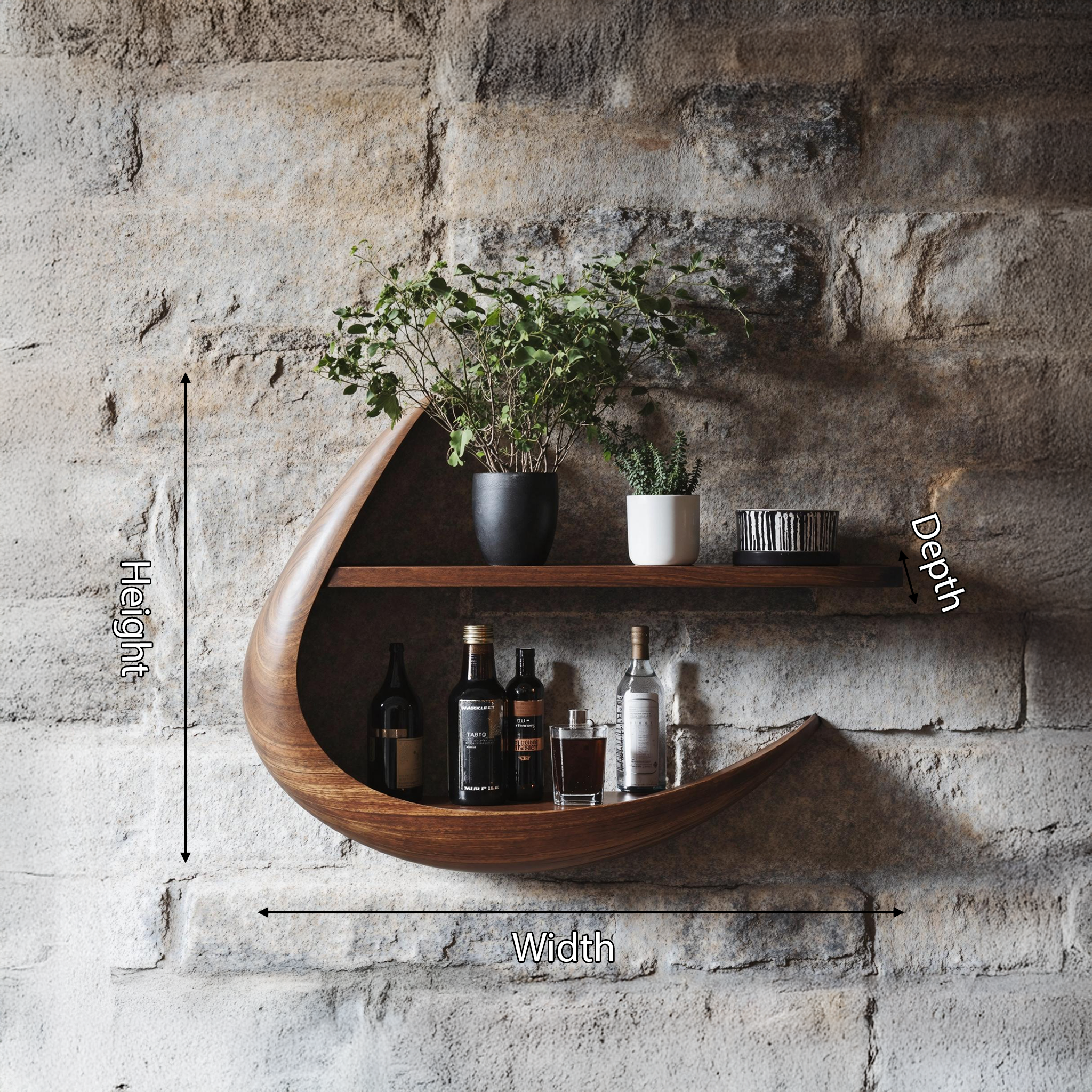Handcrafted Live Edge Bookshelf For Modern Living Spaces SILDTTNWMS005