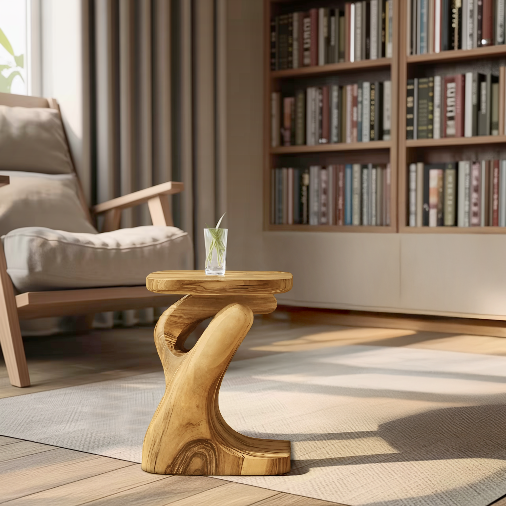 Modern Sculptural Side Table For Living Room Or Bedroom RTTHHNSTA009