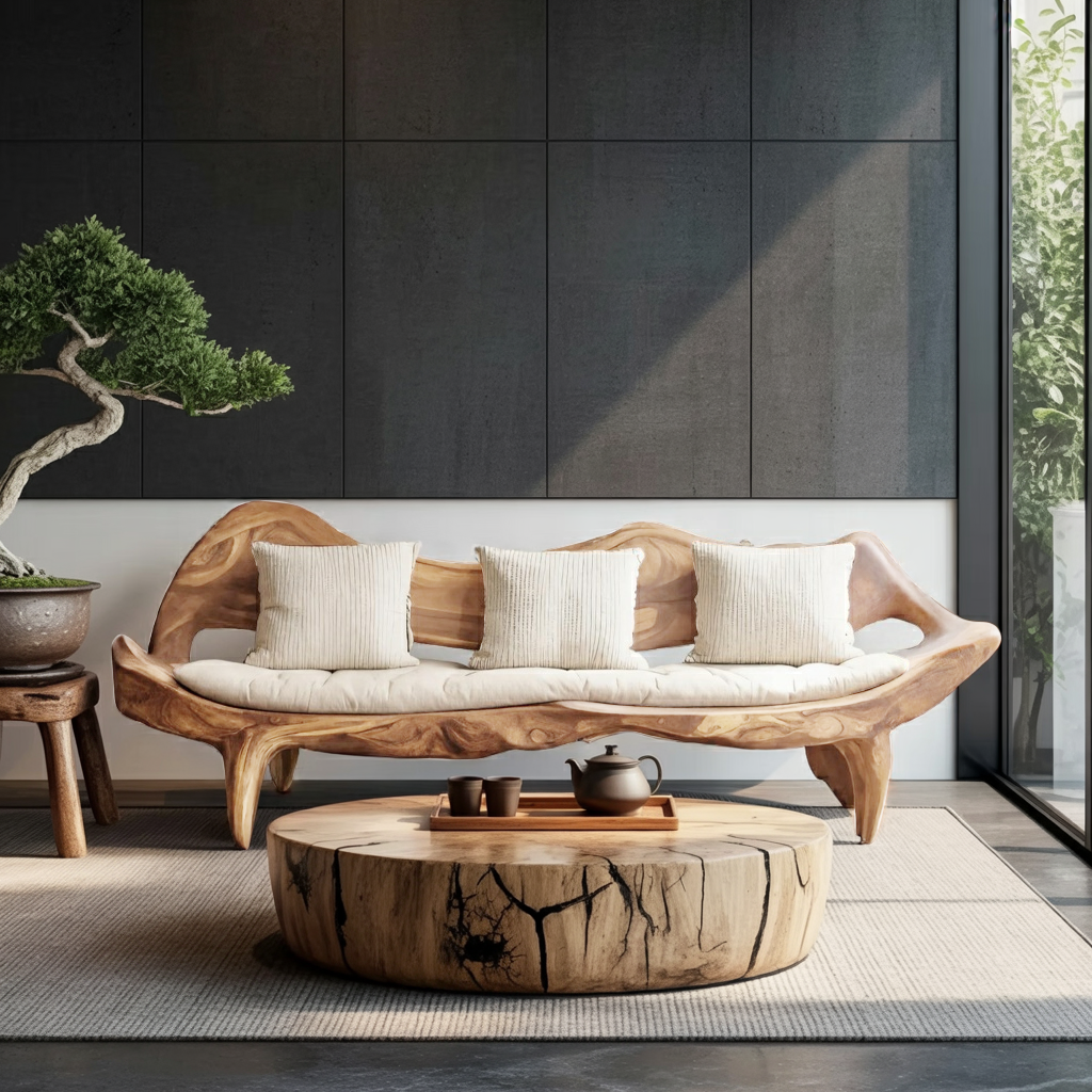 Modern Sofa With Sculptural Frame For Living Room Or Lounge SITHTTSF003