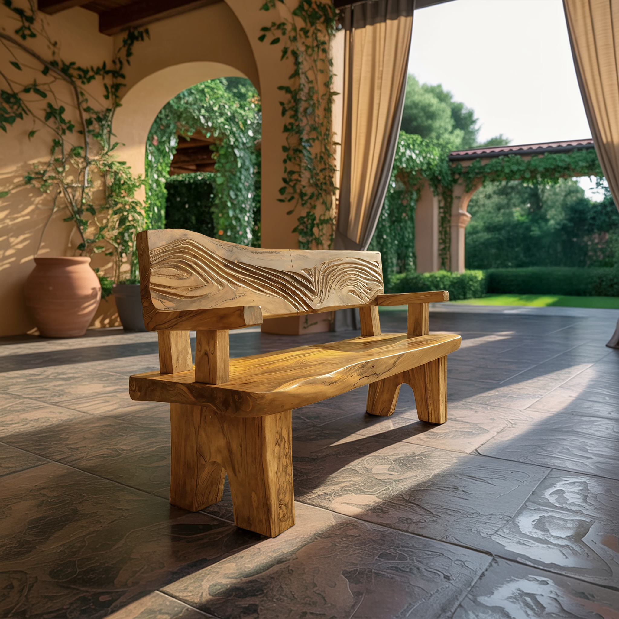 Handmade Rustic Wood Bench For Entryway Furniture SILDTTRBEN037
